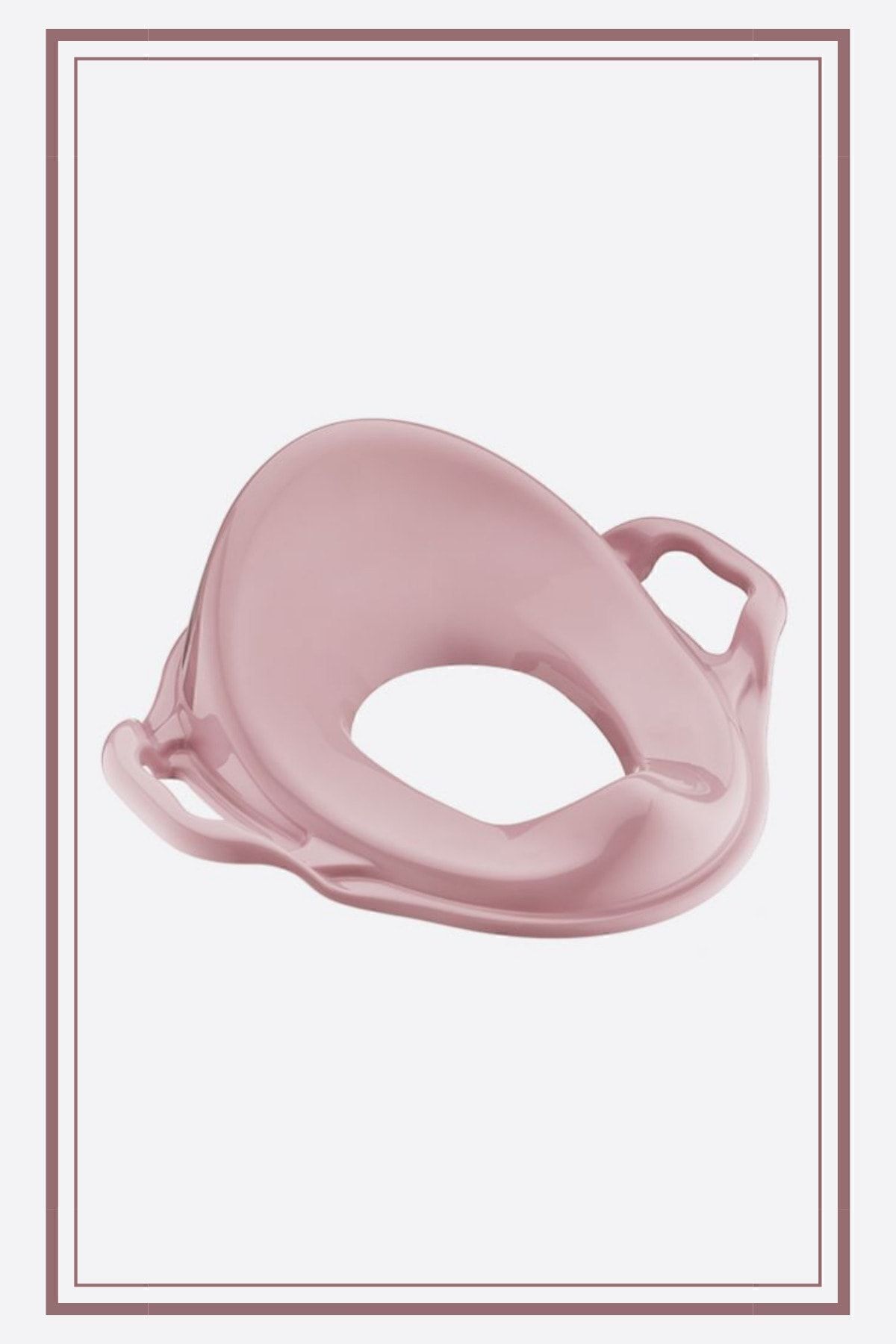 Zuu Baby Kaydırmaz Çift Basamaklı Çocuk Taburesi Ve Kulplu Klozet Tuvalet Alıştırma Adaptörü 2'li Set Pembe fotoğrafı 2 (önizleme)