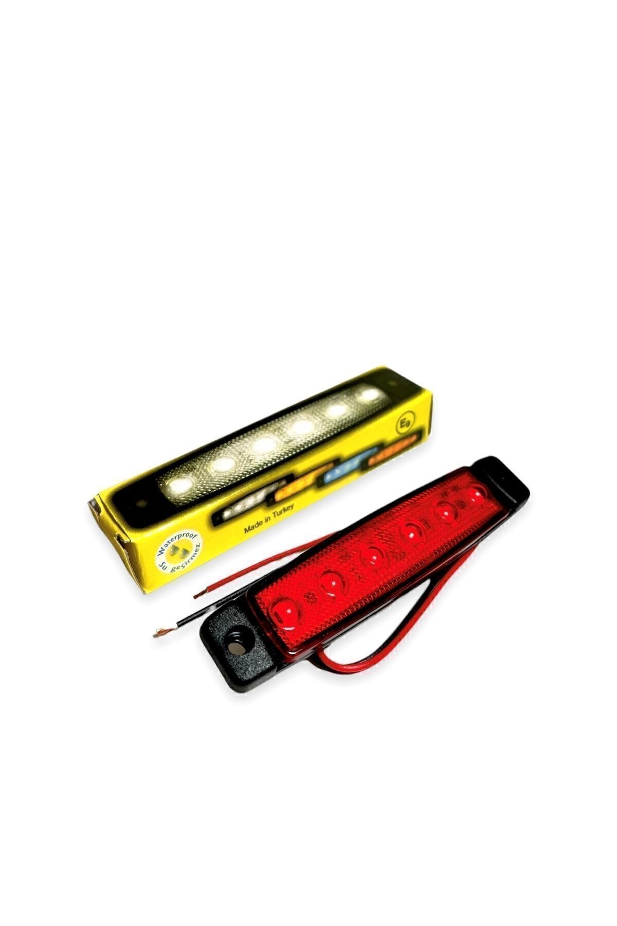 Sanel Sbb12r6 6 Ledli Kırmızı Parmak Led 12v Lamba Basamak Aydınlatma 12v Kırmızı