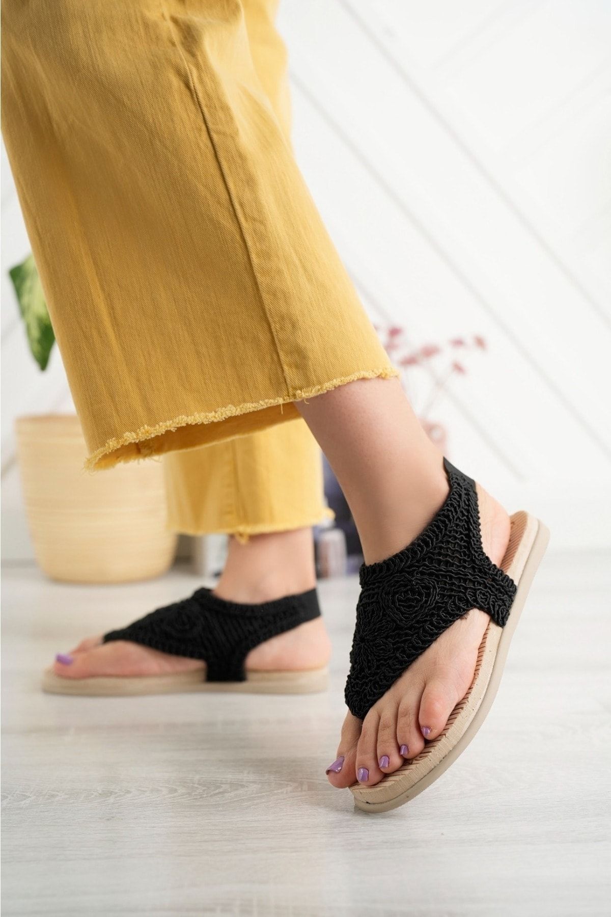 PLN SHOES-FLIP FLOP PATTERNED COMFORTABLE SUMMER SANDALS 2