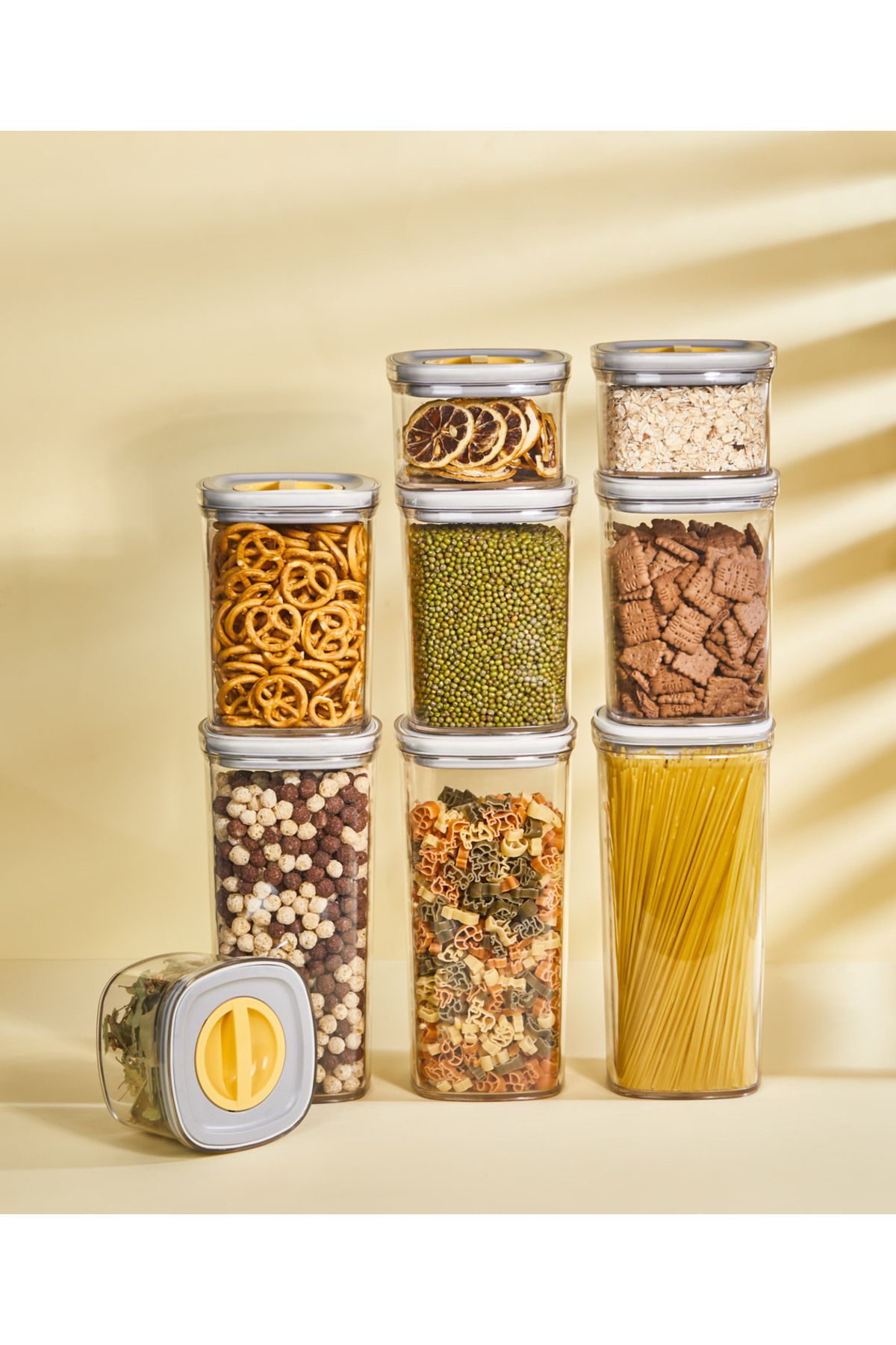 HERBORN-1.4LT & Food Container - 6x Pieces Transparent Locko Leakproof Storage Container 2