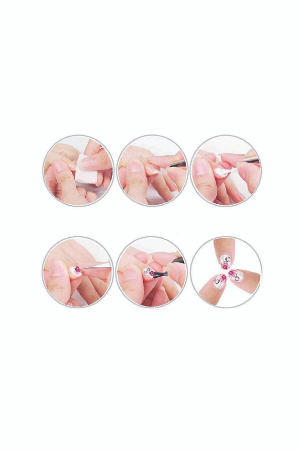 پک 5 استیکر تزئینی - تزیین ناخن با الگوهای مختلف، سبک خود را بسازید! Anil Professional Cosmetics