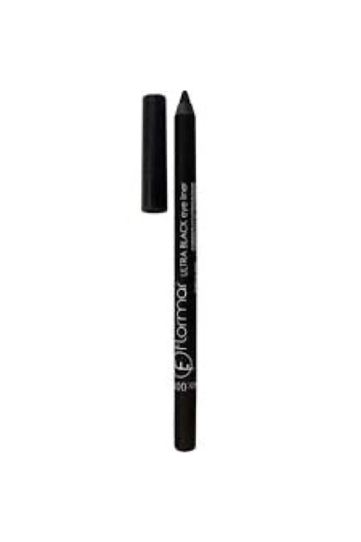 Flormar مداد چشم مشکی اولترا با روغن مشکی