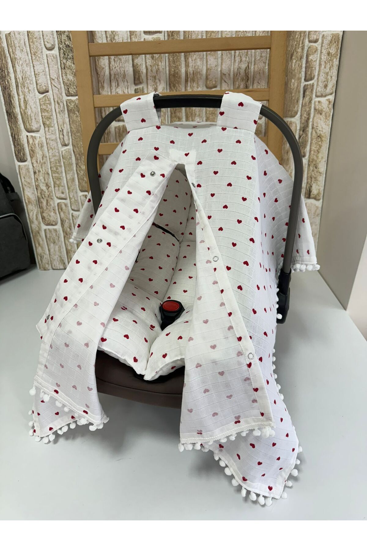 besikci bekir Nefes alabilen Müslin puset örtüsü ve puset minderi