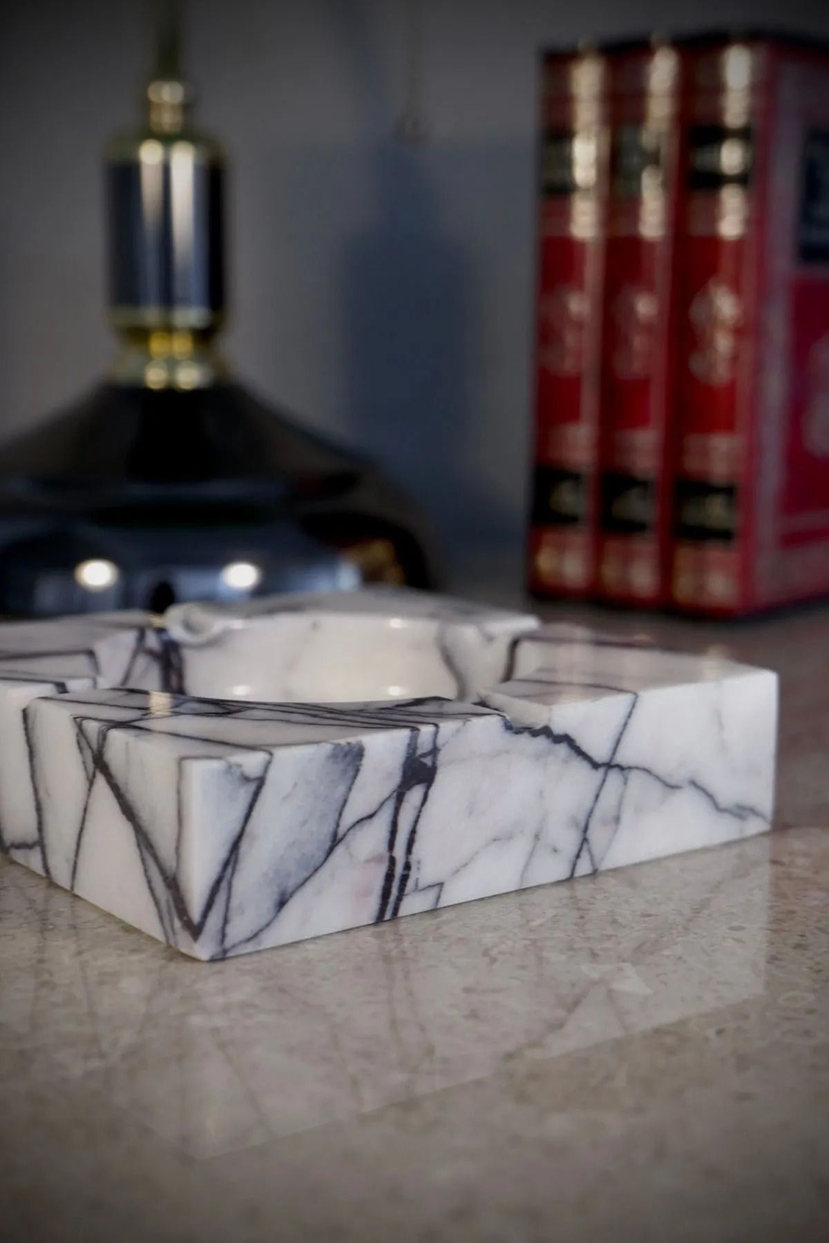 Voodo Concept-Lilac Marble Ashtray 3x12x12cm 3