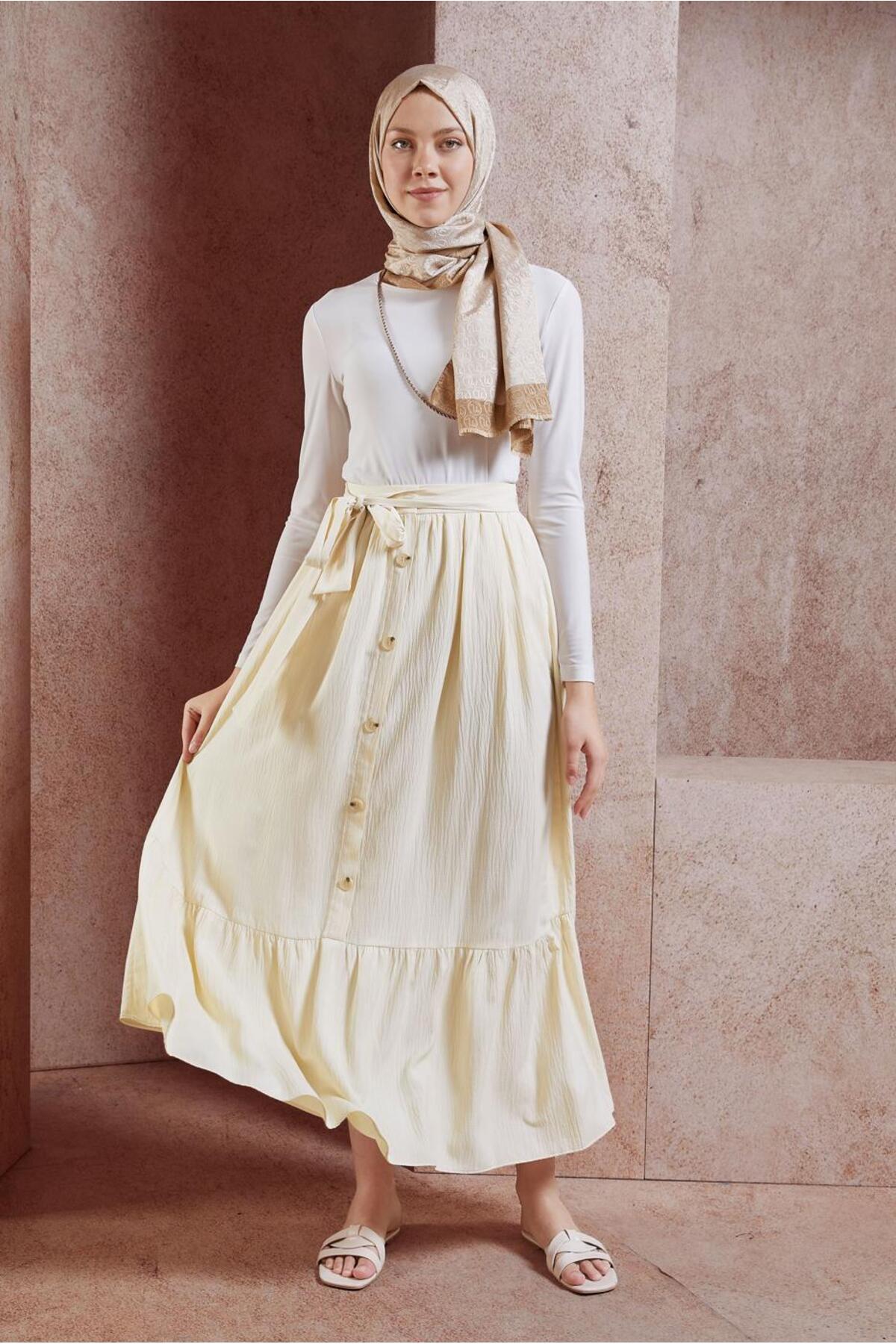 دامن زنانه آلوینا | 24YETK0060590 Alvina - Image 4