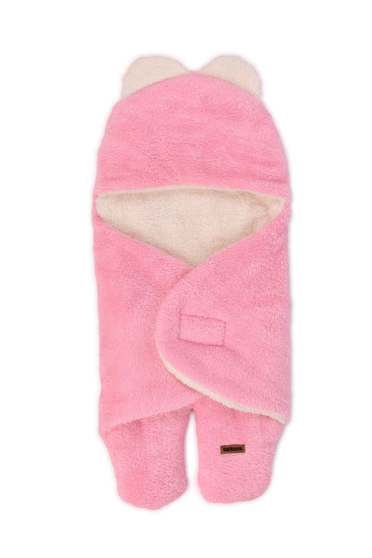 Beibons 0-12 Ay Çift Kat Elyaflı Bebek Dış Kundak- Pelüş Bebek Battaniyesi- Ayaklı Welsoft Bebek Uyku Tulumu fotoğrafı 3 (önizleme)