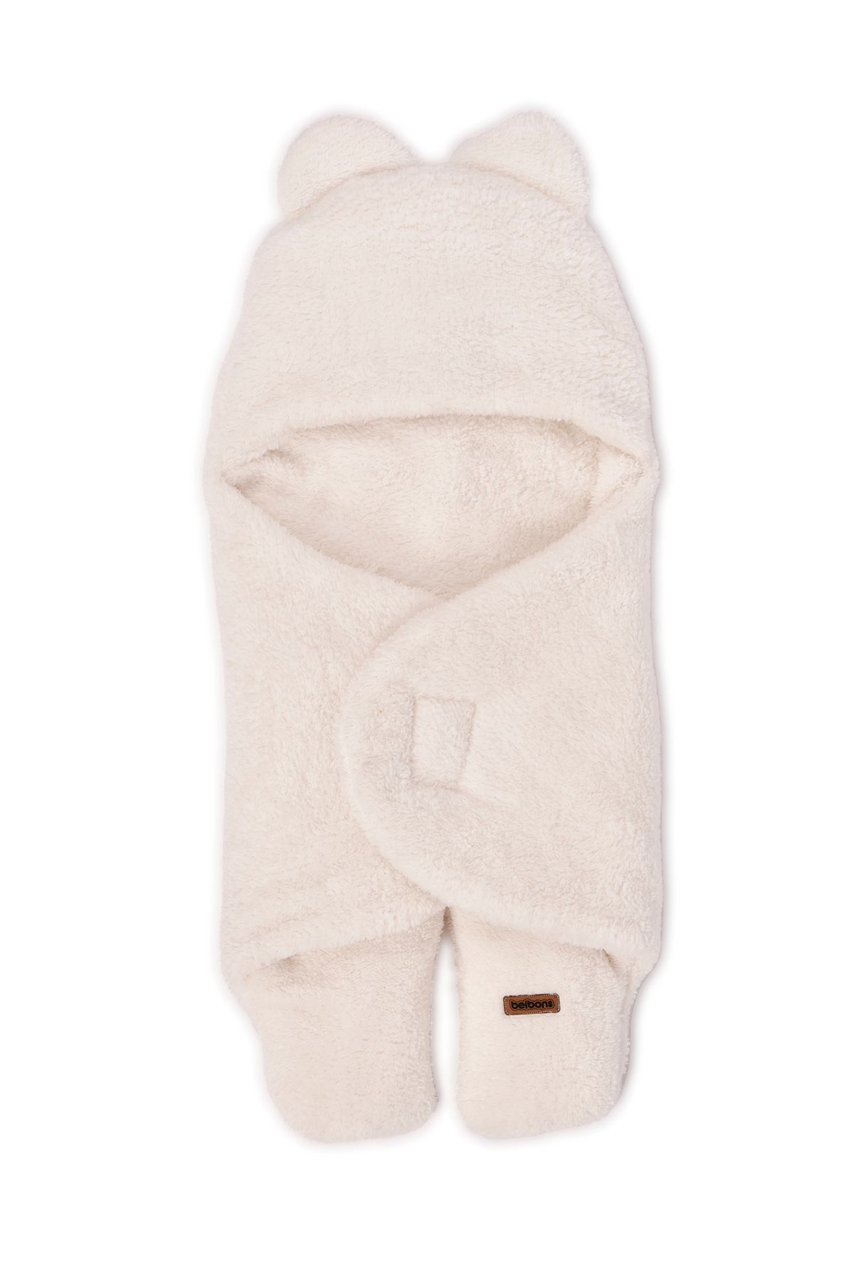 Beibons 0-12 Ay Çift Kat Elyaflı Bebek Dış Kundak- Pelüş Bebek Battaniyesi- Ayaklı Welsoft Bebek Uyku Tulumu fotoğrafı 3 (önizleme)