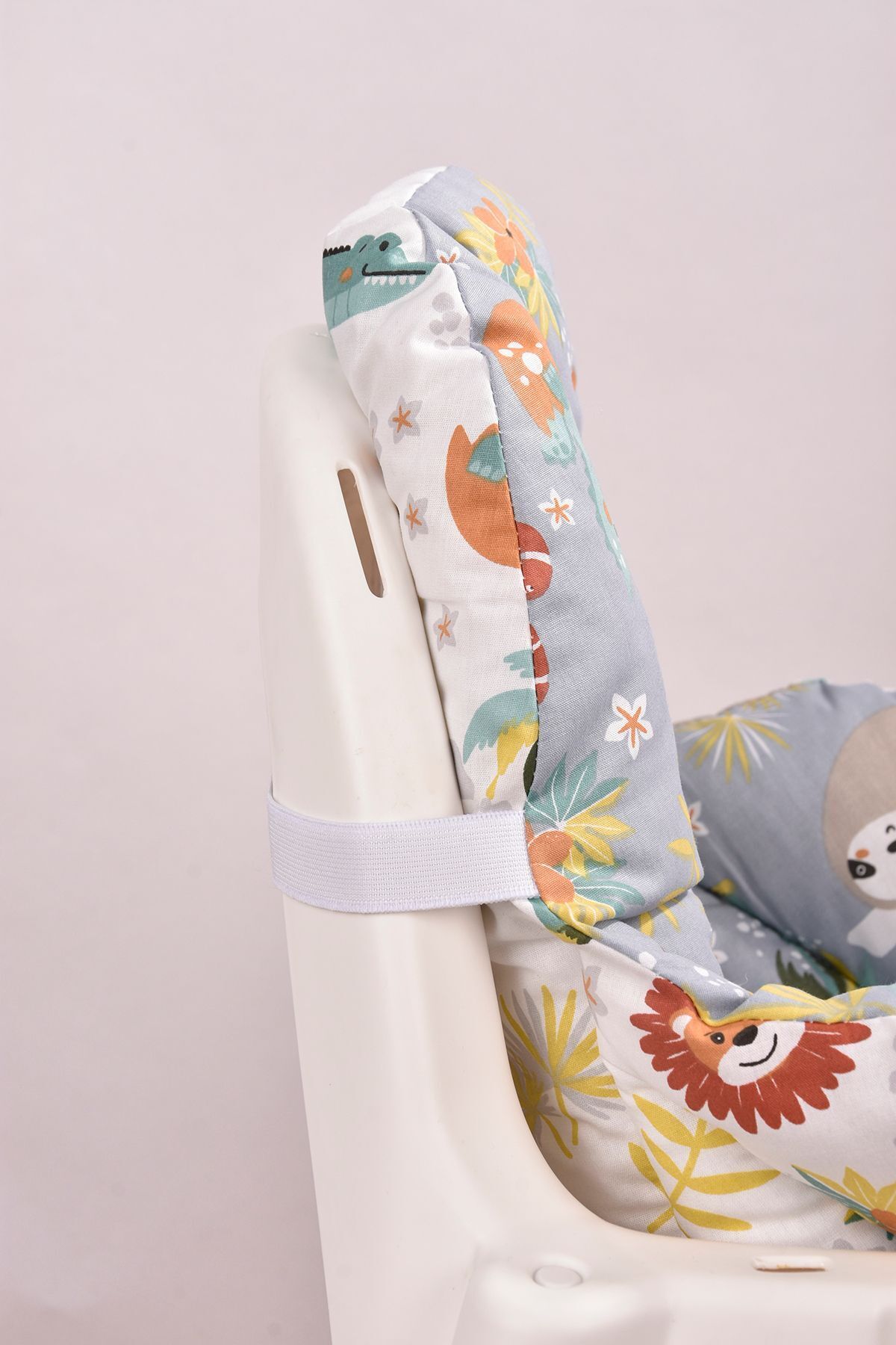 Beibons Çift Taraflı Bebek Mama Sandalyesi Minderi - Pamuklu Rahat Elyaf Dolgulu Mama Sandalyesi Yastığı fotoğrafı 3 (önizleme)