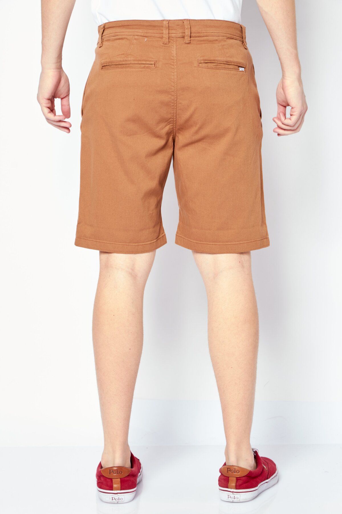 Selected Homme-Men Solid Chino Shorts, Brown 4