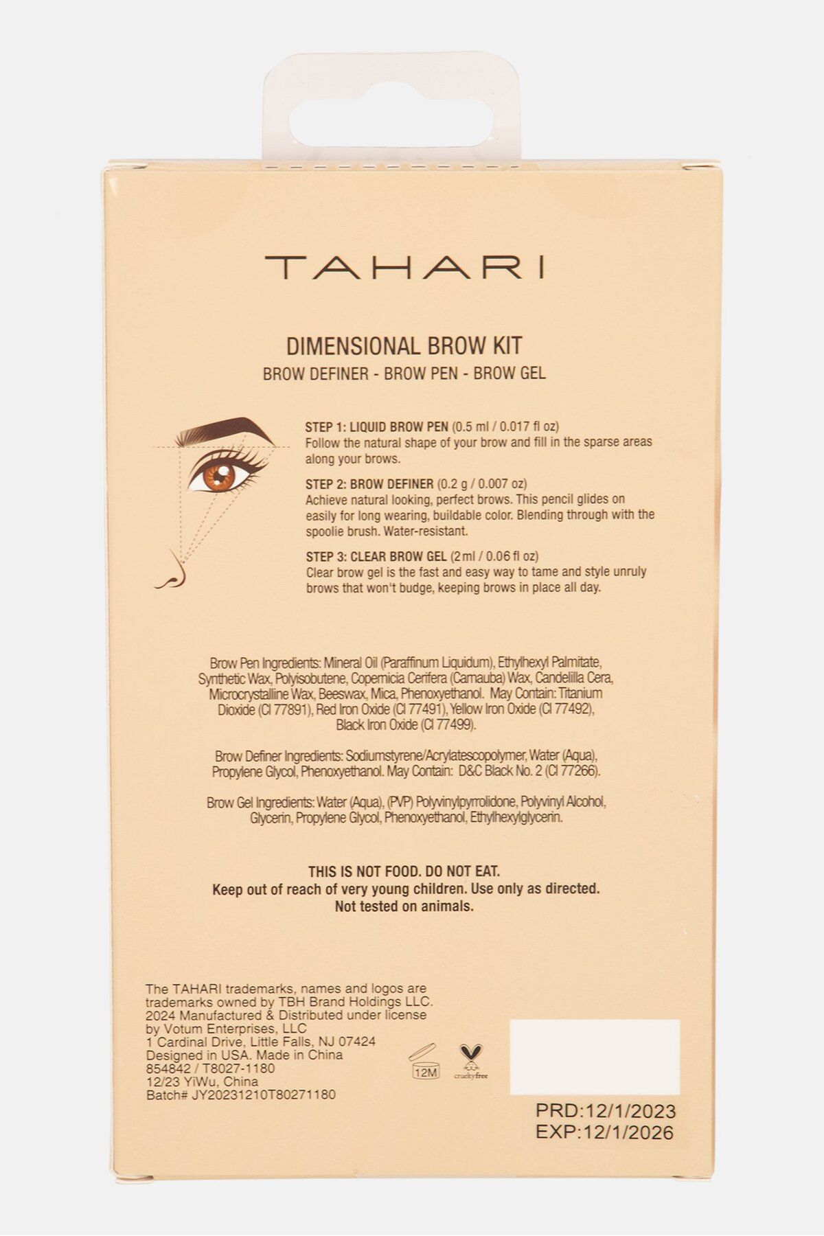 Tahari-Dimensional Brow Kit, Brown 4