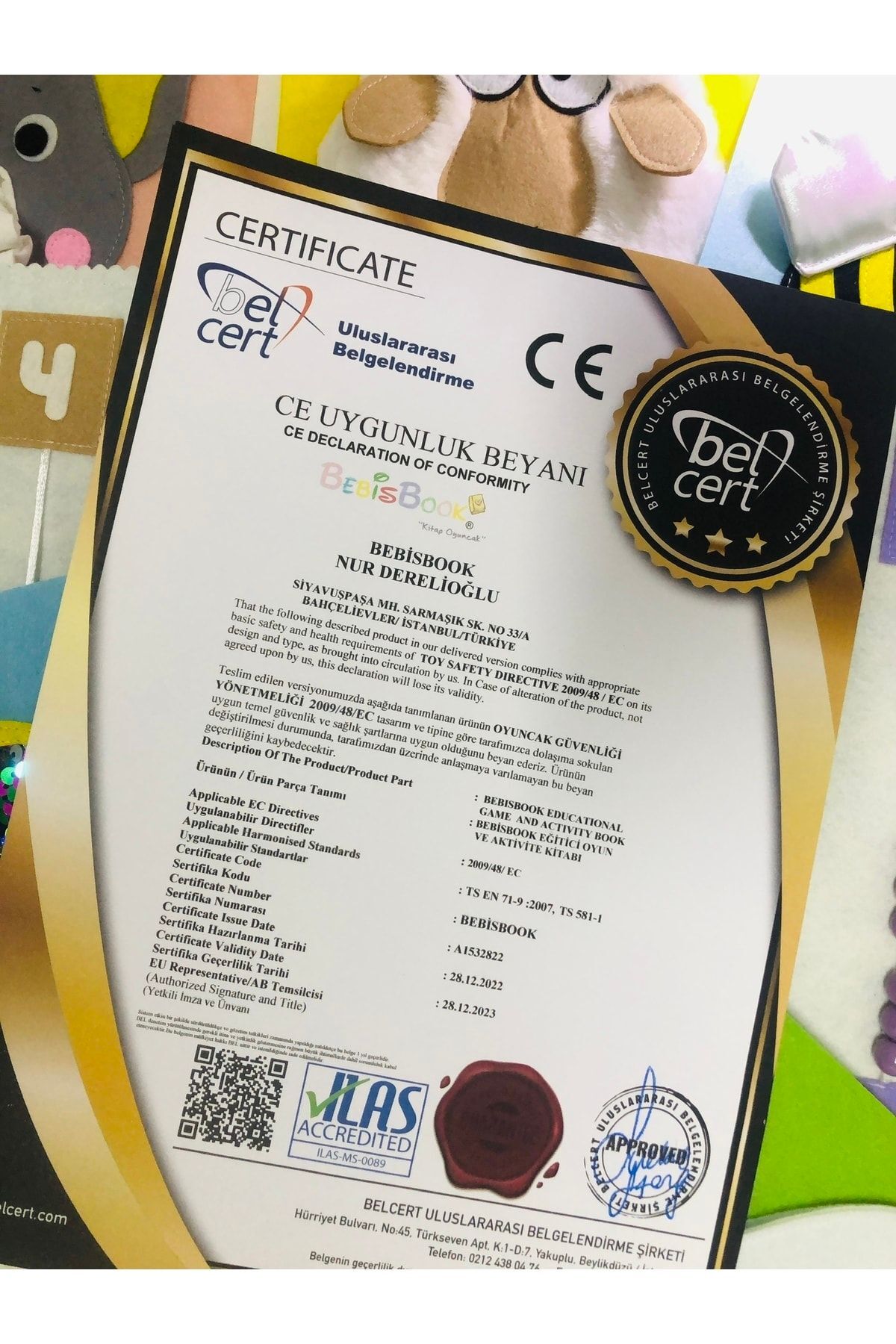 BEBİSBOOK Montessori Bebek Kitabı Keçe Aktivite Kitabı Koala Tasarım Kapak 6-24 Ay fotoğrafı 7 (önizleme)