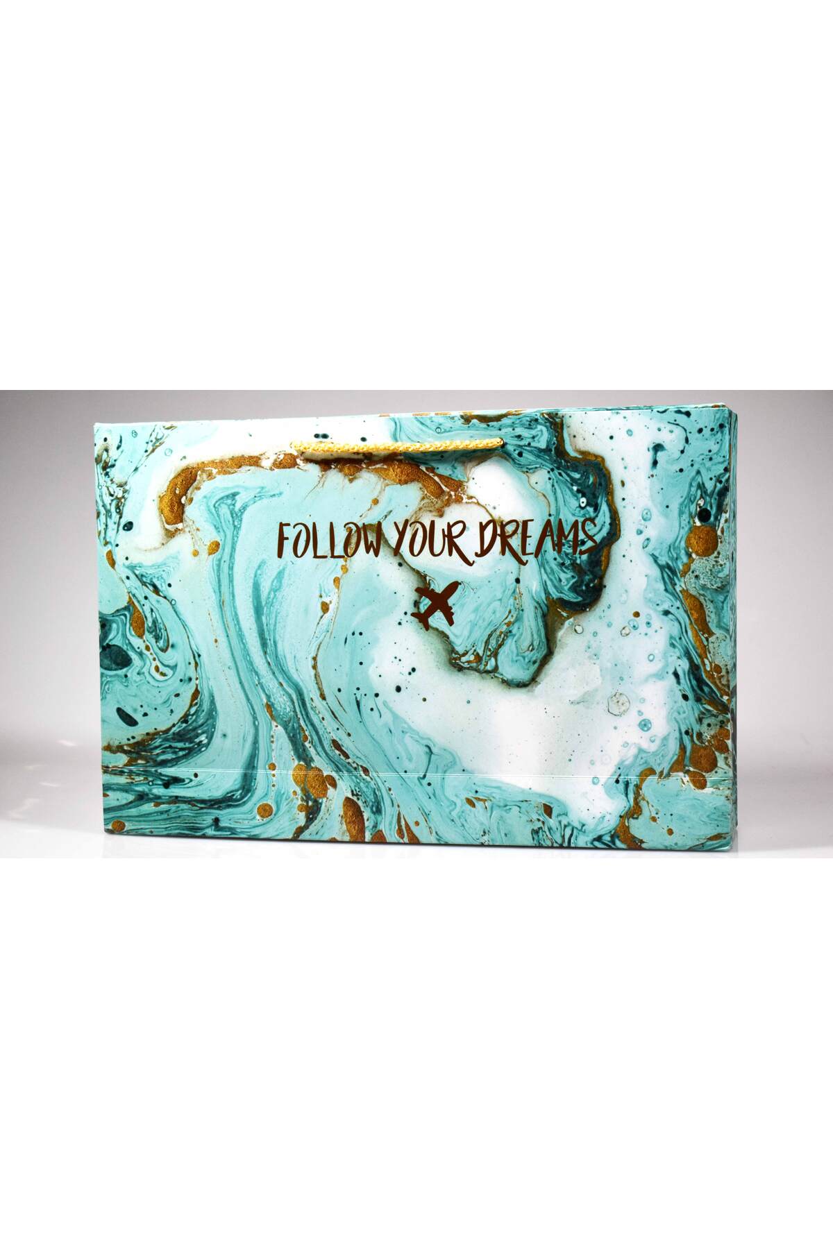 4nio YEŞİL MERMER HEDİYE KARTON POŞET