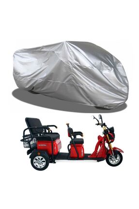 CoverPlus Çift Koltuklu 3 Kişilikli 3 Tekerlekli Elektrik Motosiklet Brandası...