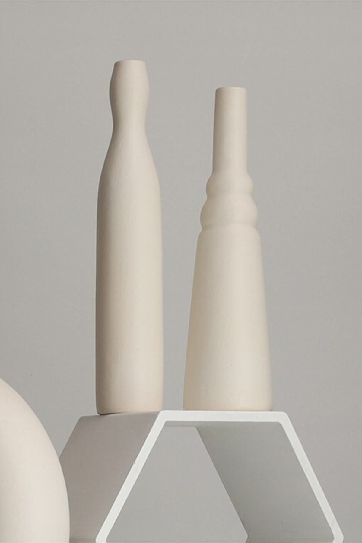 Beige & Stone-Morandi Pure Set of 2 Vase, Decorative Object 3