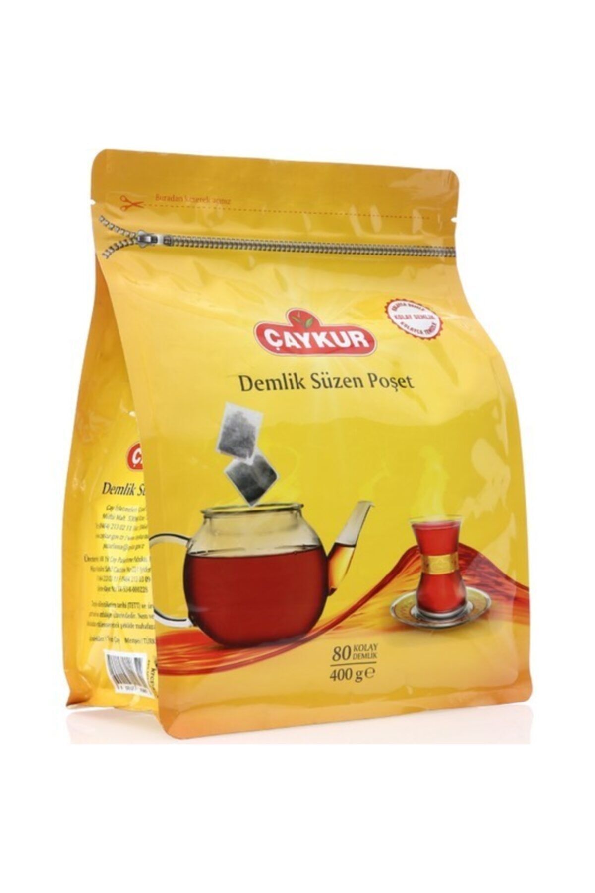 Çaykur Demlik Süzen Poşet Çay 80'li 400 gr
