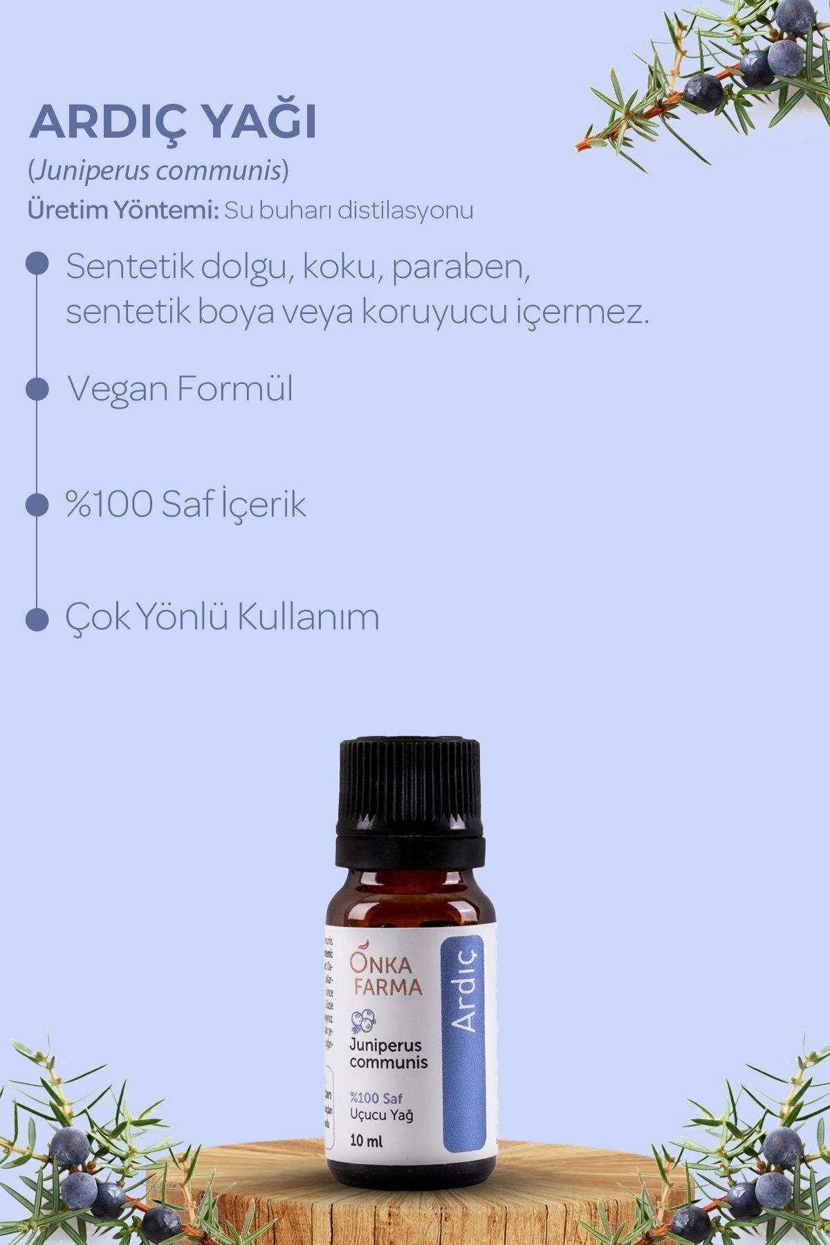 روغن عرعر Onka Farma - 100% خالص ارس - 10 میلی لیتر OnkaFarma