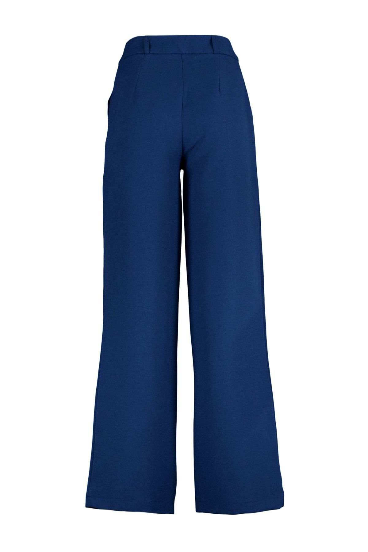 Trendyol Collection-Indigové široké tkané kalhoty - Twoaw22Pl0139 6