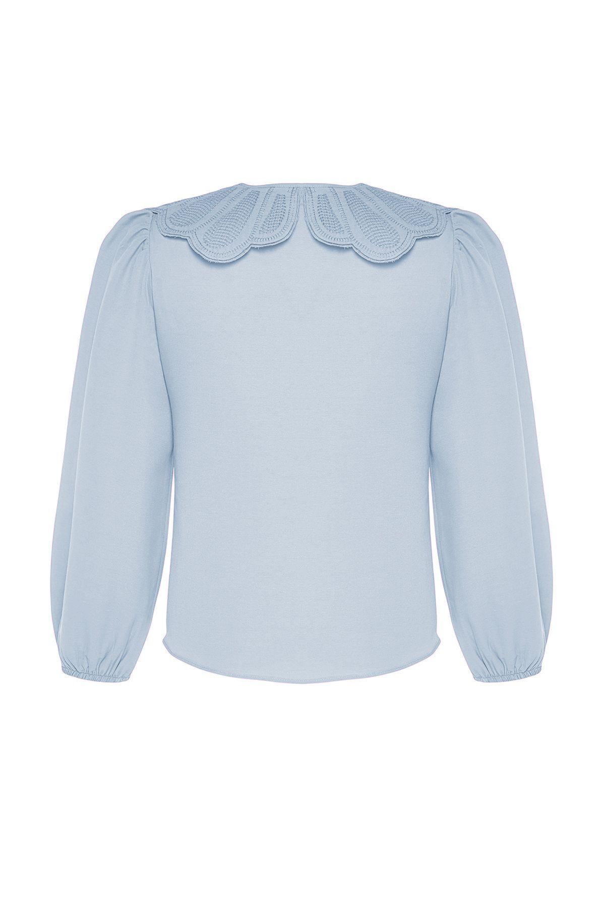 Trendyol Collection-Bluză țesătă cu guler pentru bebeluși albastru deschis - TWOAW22BZ0563 8