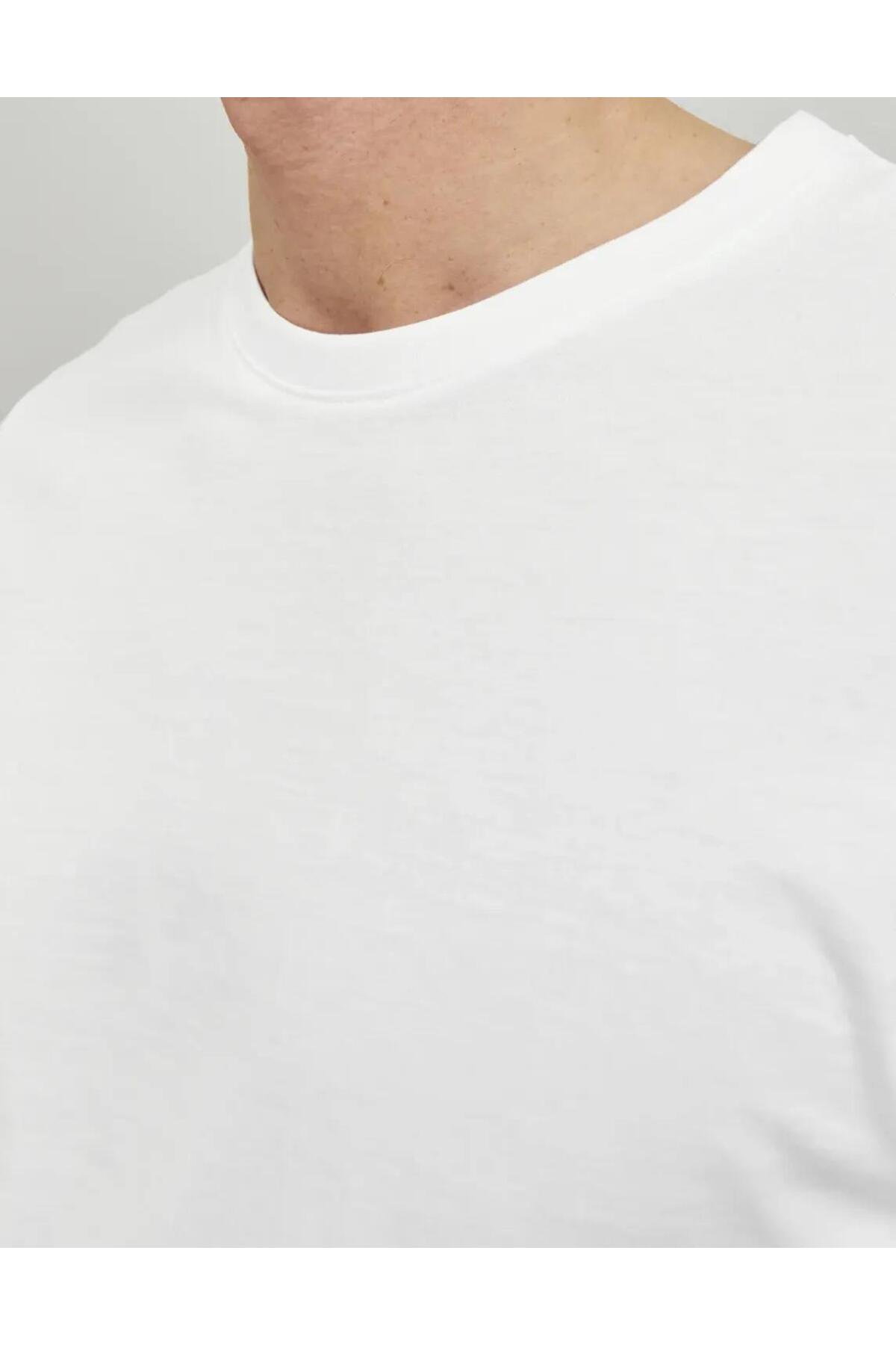 تیشرت مردانه سفید جک اند جونز | 4YETSBS36140 اورجینال - تصویر 7