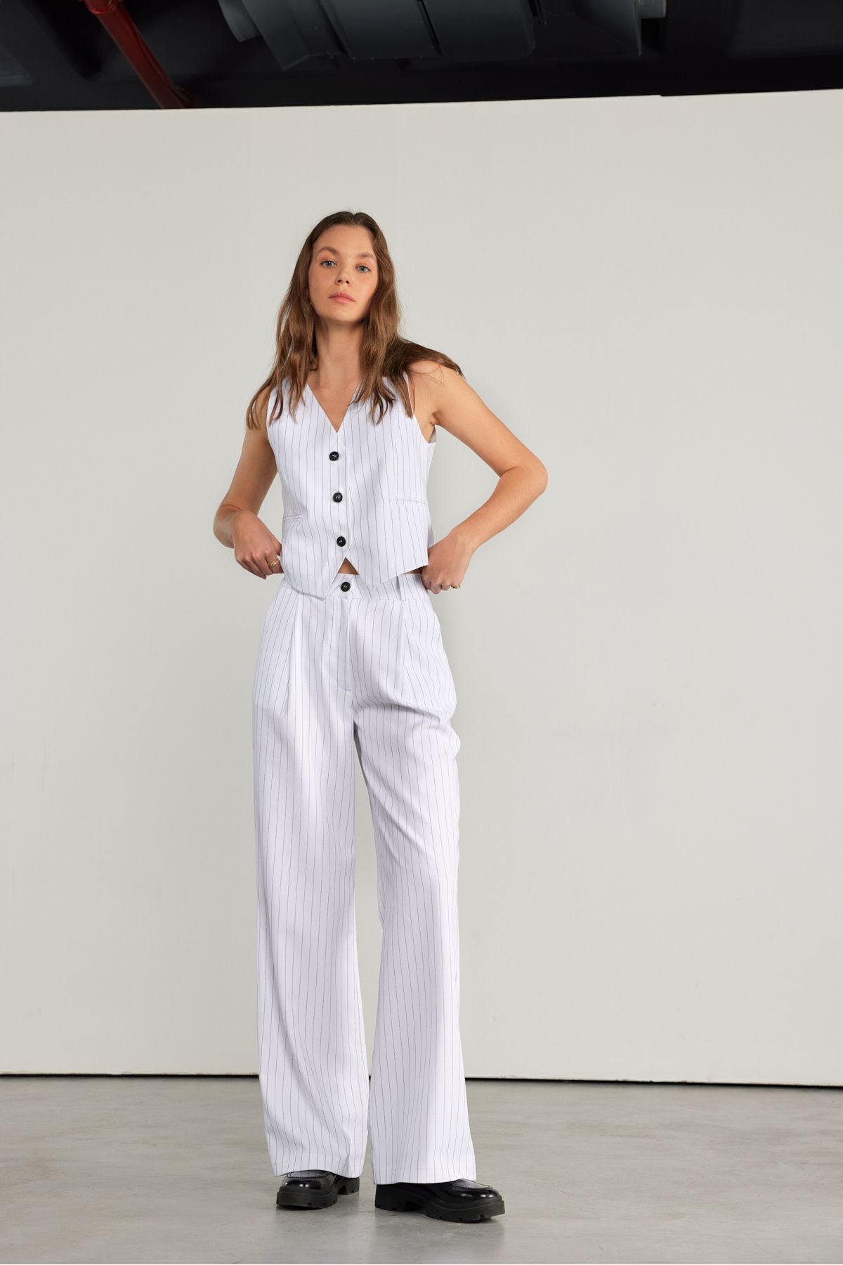 VATKALI-Lange Hose weiß gestreift 4