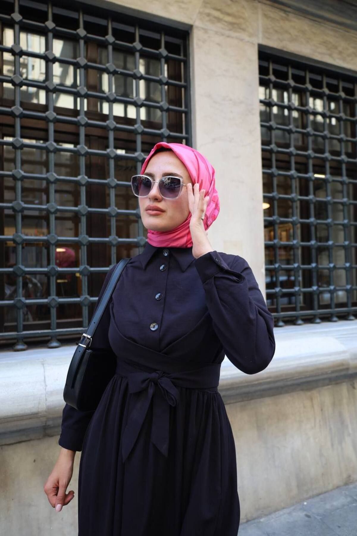 Kendinden Kuşaklı Yandan Cepli Yazlık Elbise
