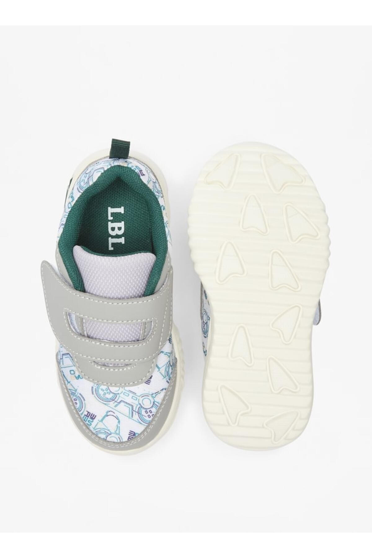 LBL by Shoexpress-Game Print Sneakers with Hook and Loop Closure 4
