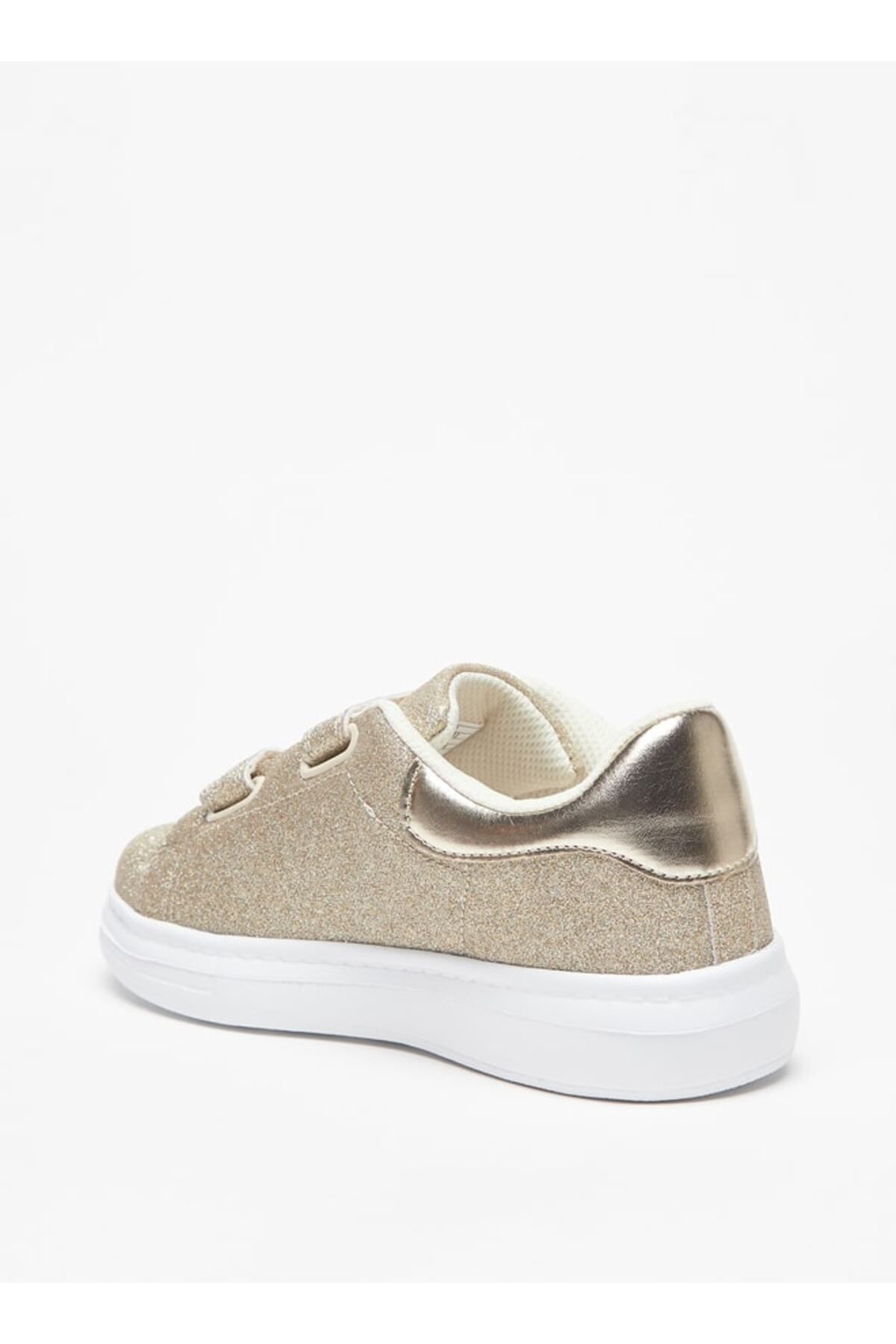 Flora Bella by Shoexpress-Glitter Detailed Sneakers with Hook and Loop Closure 2