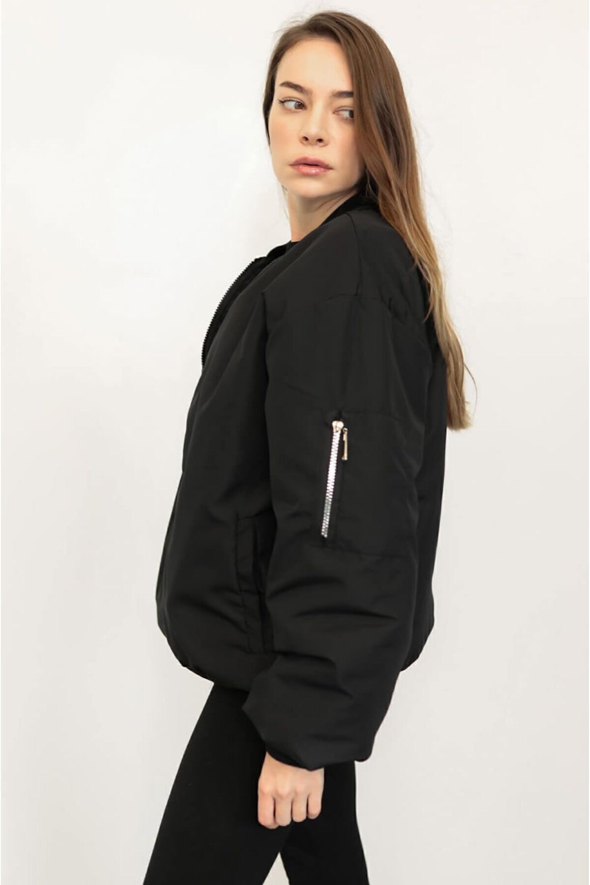CurcunaShop-Schwarze Bomberjacke – Frühling 5