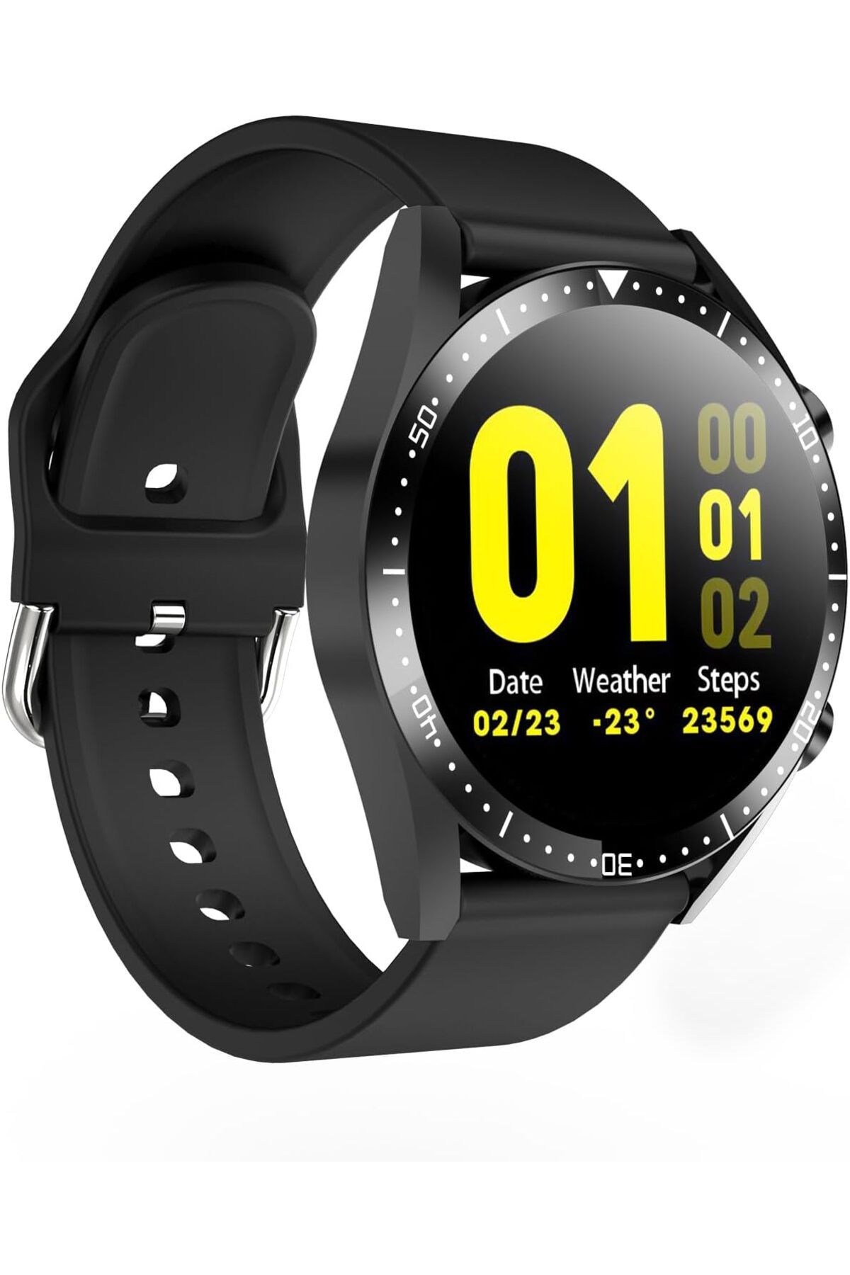 X.Cell-Classic 3 Talk Lite Smartwatch, HR/BP/Oxygen Monitor, Call Function, IP67, 1-Week Battery, Black 2