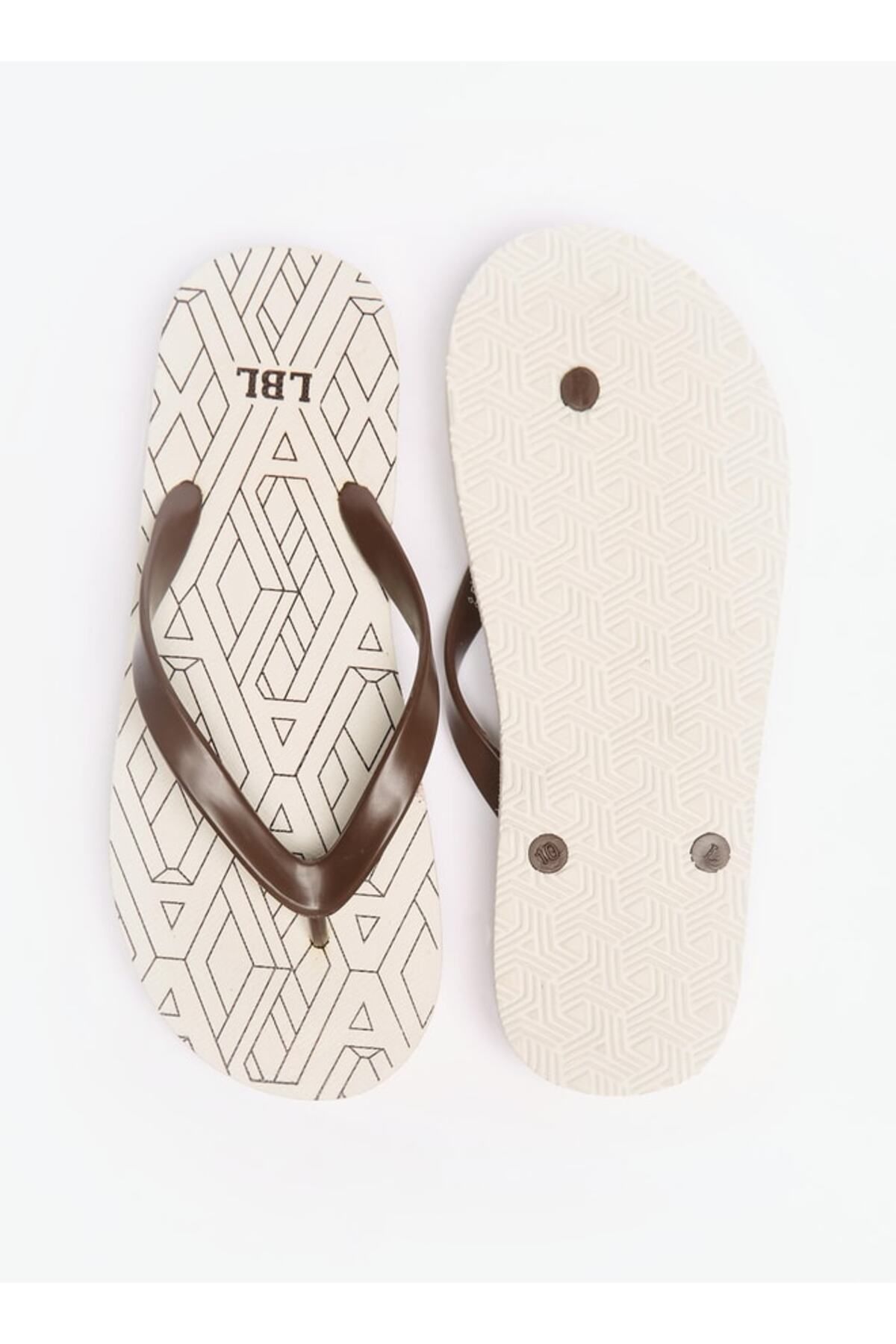 LBL by Shoexpress-Geometric Print Flip Flops 4