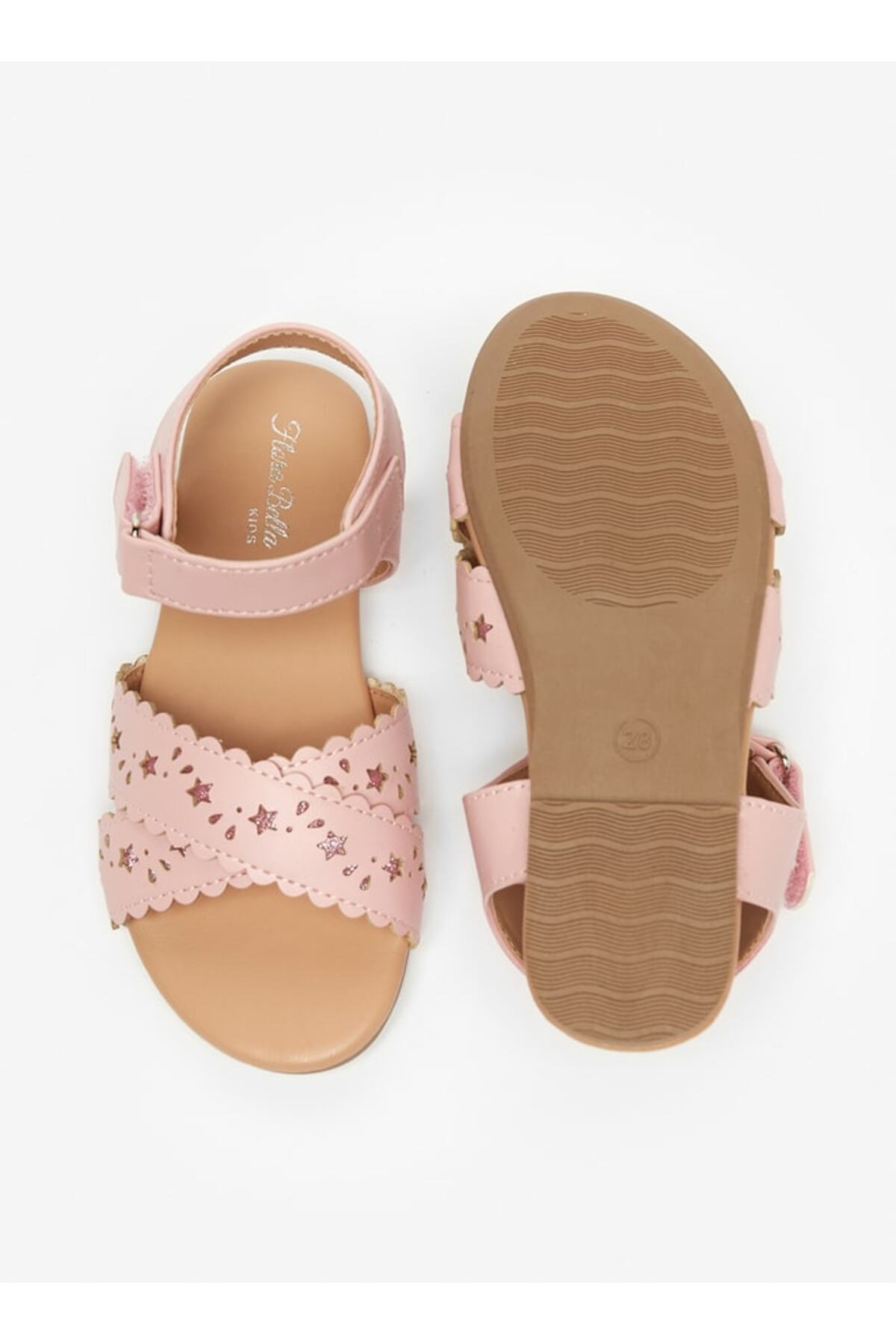 Flora Bella by Shoexpress-Cutout Detailed Sandals with Hook and Loop Closure 4