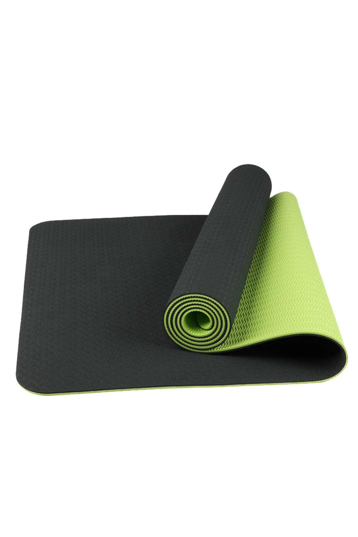 TPE-600 Yoga Mat Pilates Mat Exercise and Sports Mat 6mm - Green
