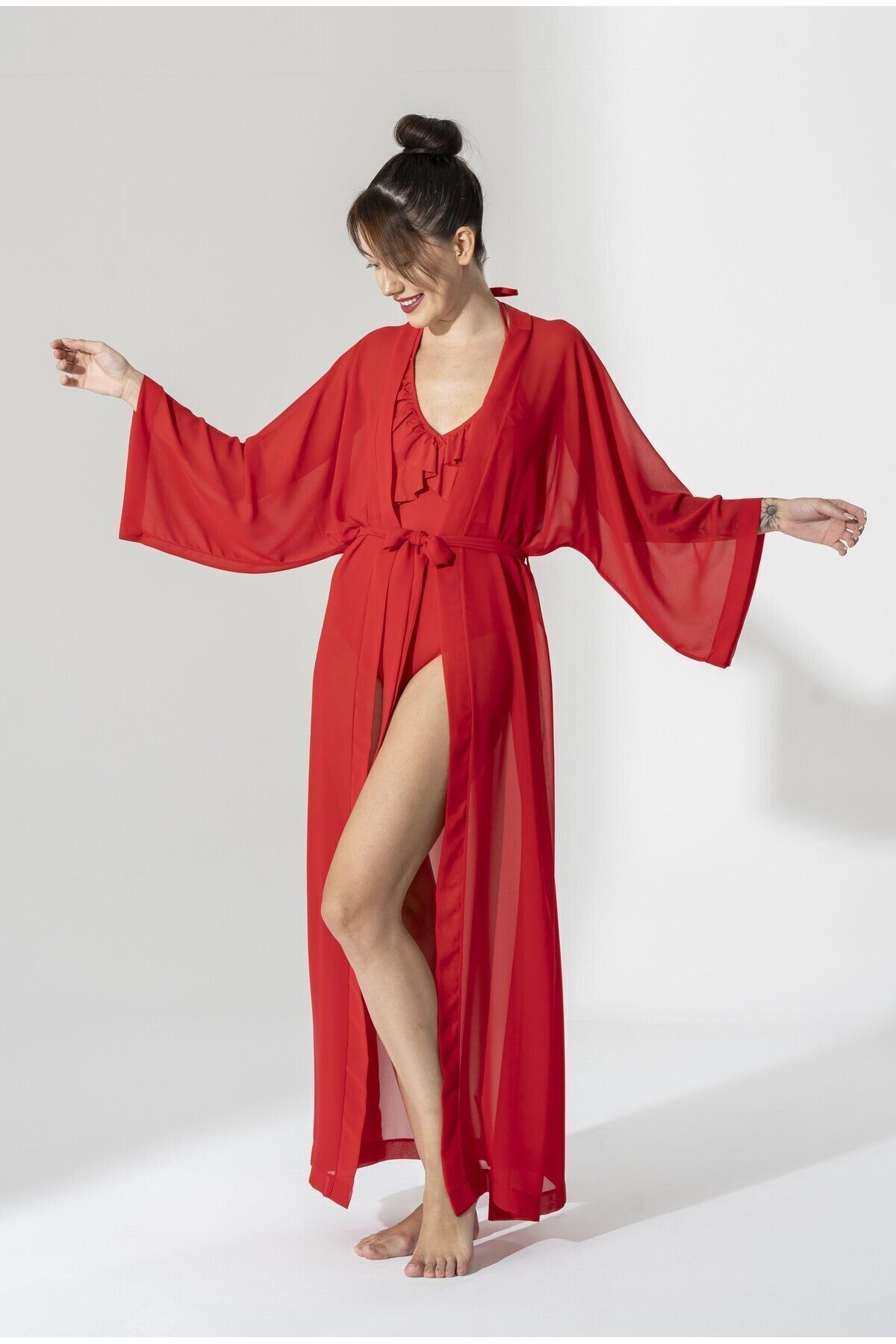 BEJ DOKU-CHIFFON PAREO & KIMONO 5