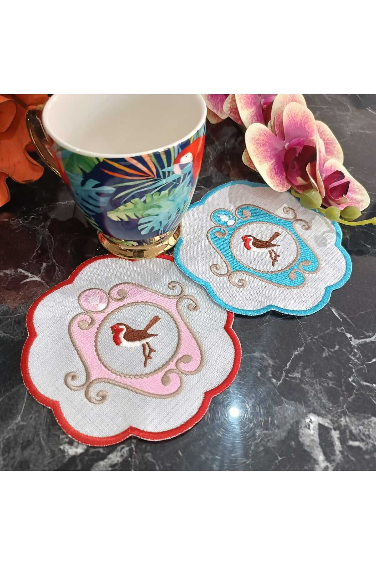 Pip Studio Kuşlu Kokteyl Peçete 2 adet mavi ve kırmızı