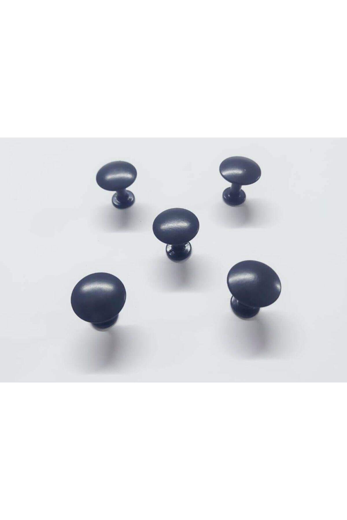Özsan Düz Mat Siyah Düğme (5 Adet)