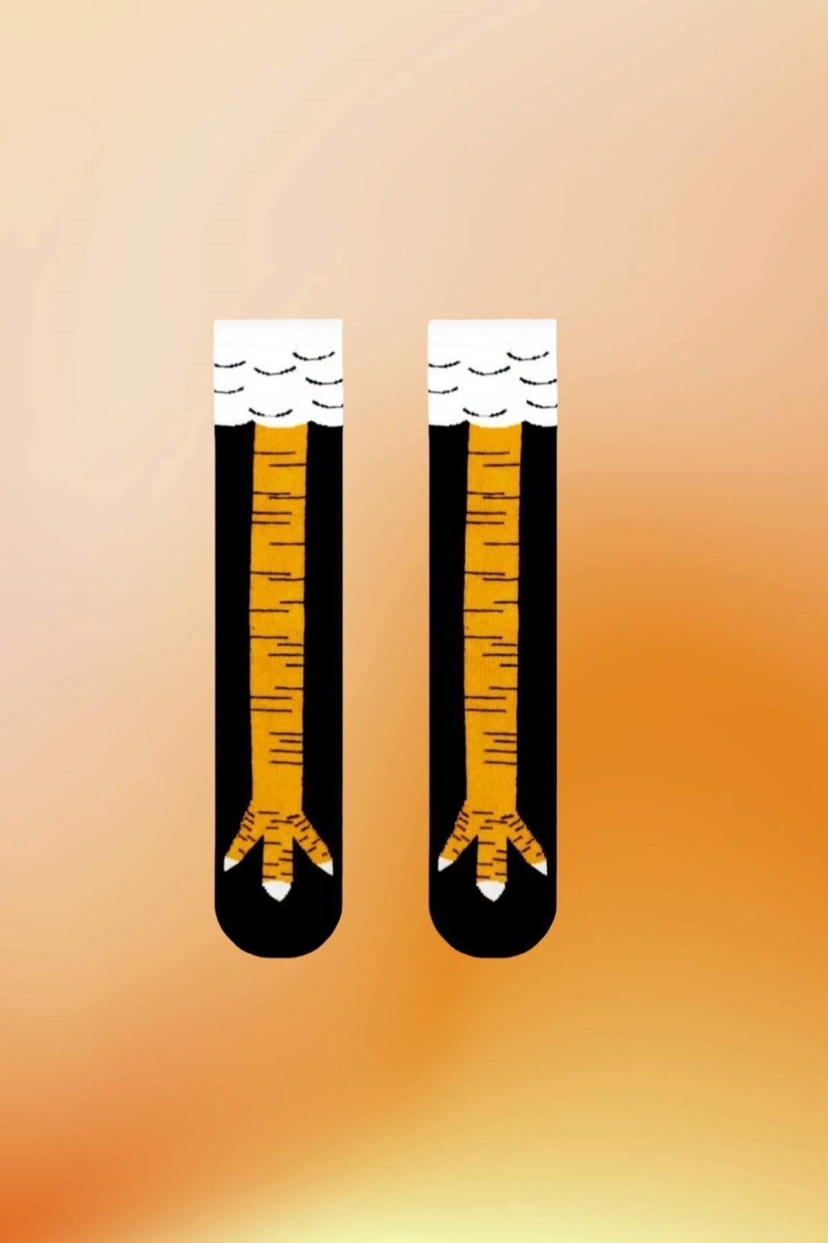 ZEYZEY MONKEY-Mother, Father and Child Chicken Feet Pattern Socket Socks Set (Suitable for Ages 4-5) 4