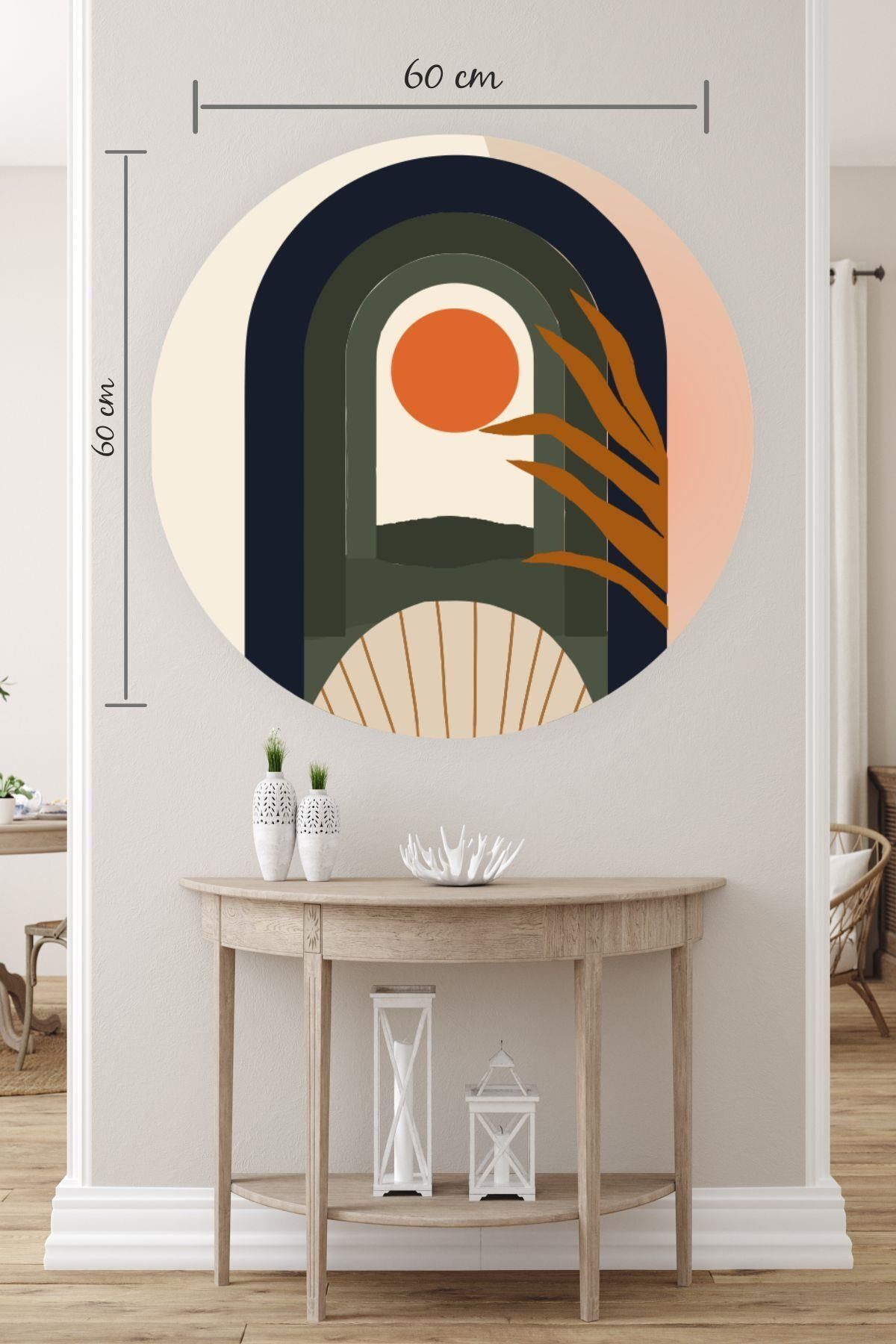 MSticker-Design personalizat - Autocolant de perete rotund în stil boem 3