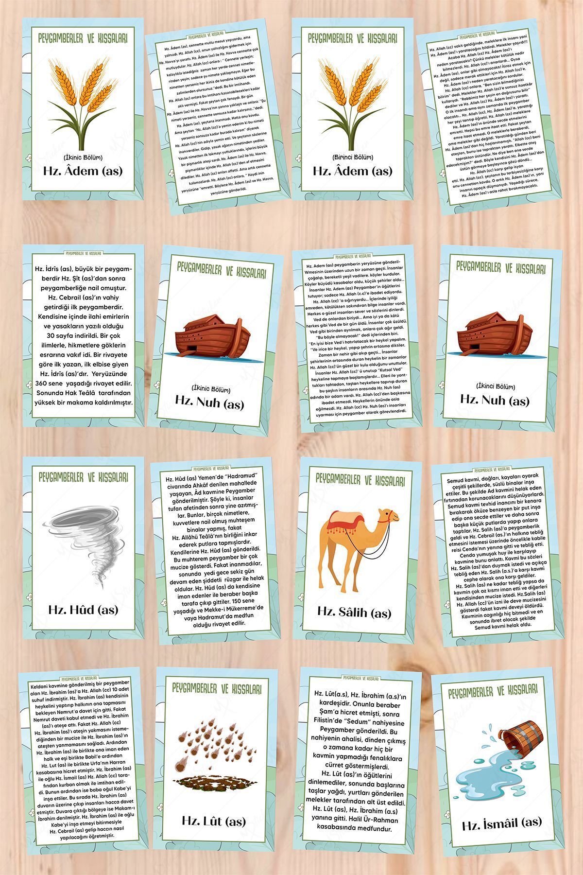 MSticker Peygamberler ve Kıssaları Eğitici Kutulu Standlı Öğretici Oyun Kartları Seti, Peygamberlerimiz fotoğrafı 4 (önizleme)