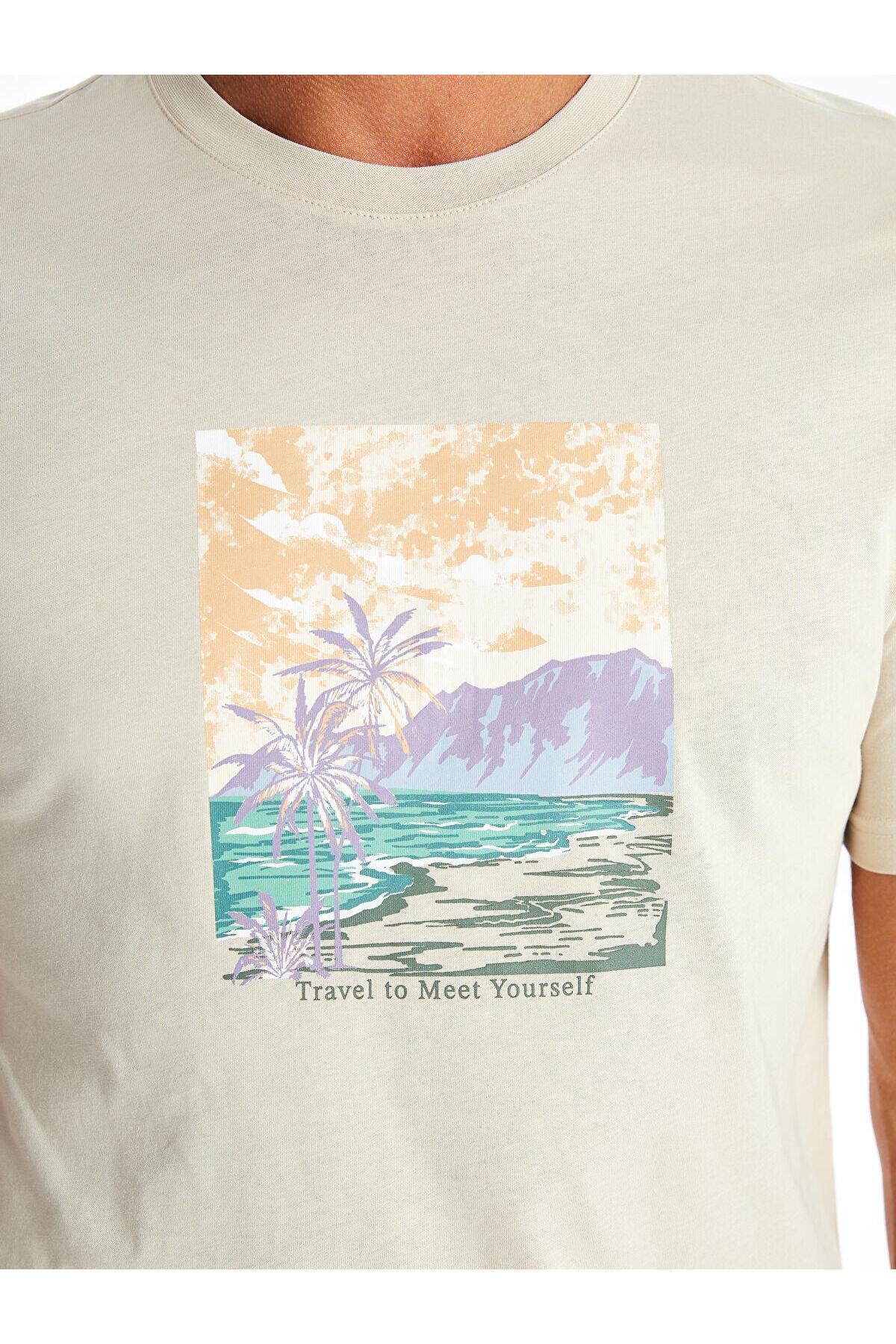 تیشرت مردانه بژ ال سی وایکیکی | S4GN26Z8 اورجینال - تصویر 4