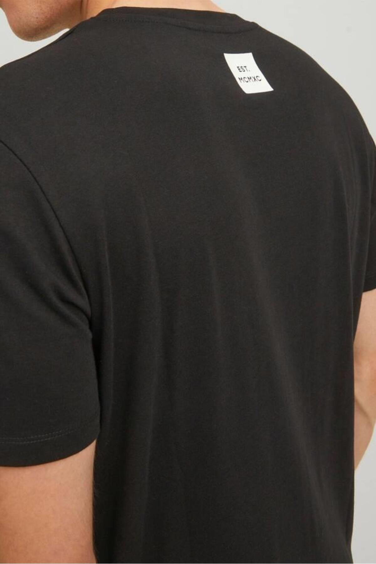 تیشرت مردانه مشکی جک اند جونز | 3YETSBS34396SIY اورجینال - تصویر 6