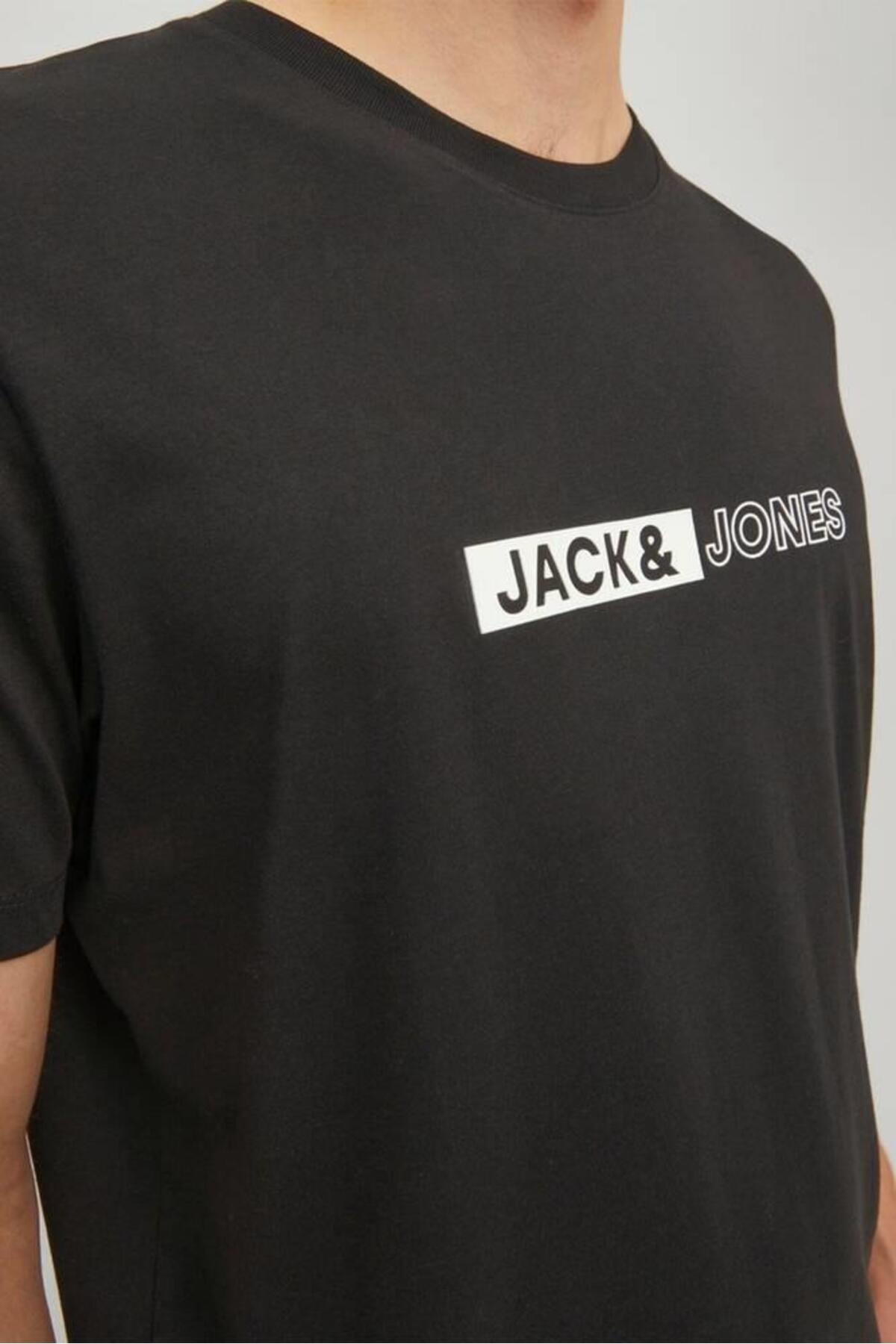 تیشرت مردانه مشکی جک اند جونز | 3YETSBS34396SIY اورجینال - تصویر 5