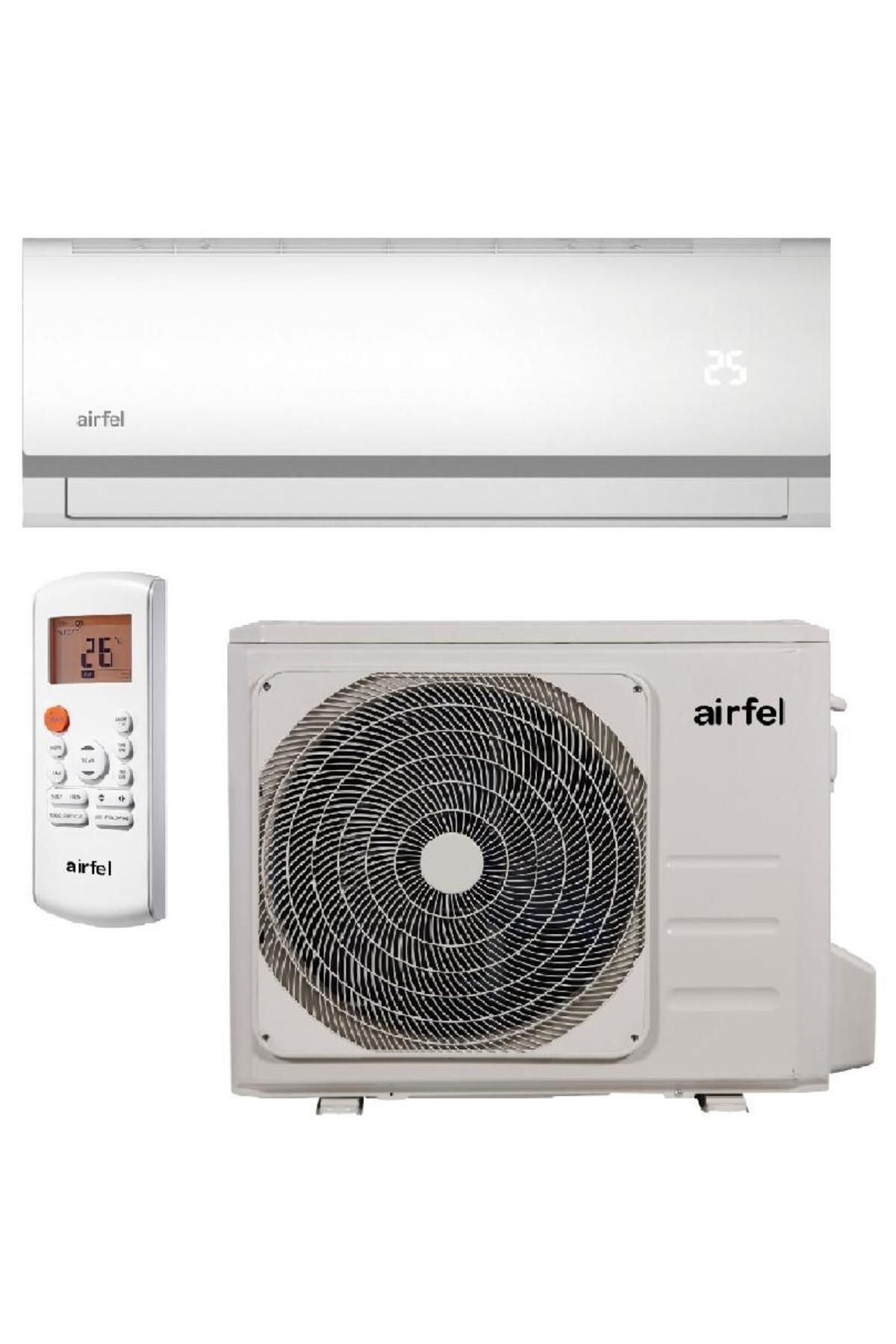 25-N-AİRFEL KLİMA-9.000-BTU-A++İÇ+DIŞ ÜNİTE 4 Metre Kadar Ücretsiz Montaj R32 GAZLI