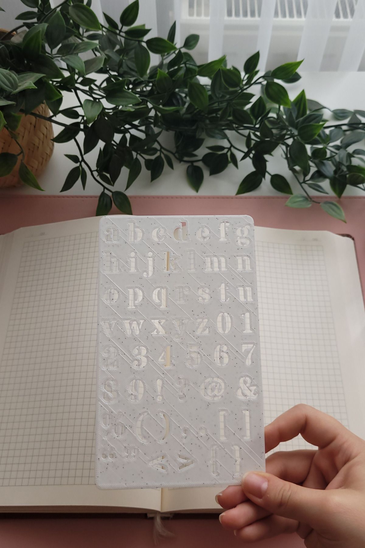 Karmelom Studio-Uppercase and Lowercase Letter Template Ruler Set - Binary Typography Template 3