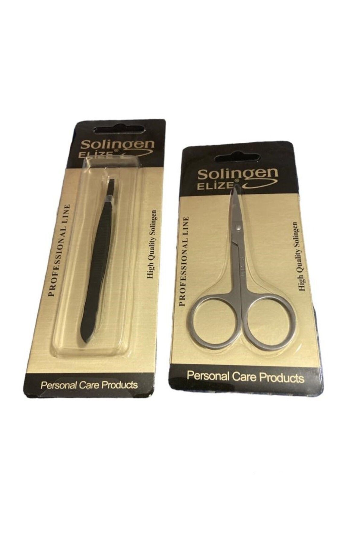 Solingen Elize-Professional Fine Tip Tweezers and Eyebrow Mustache Scissors 4