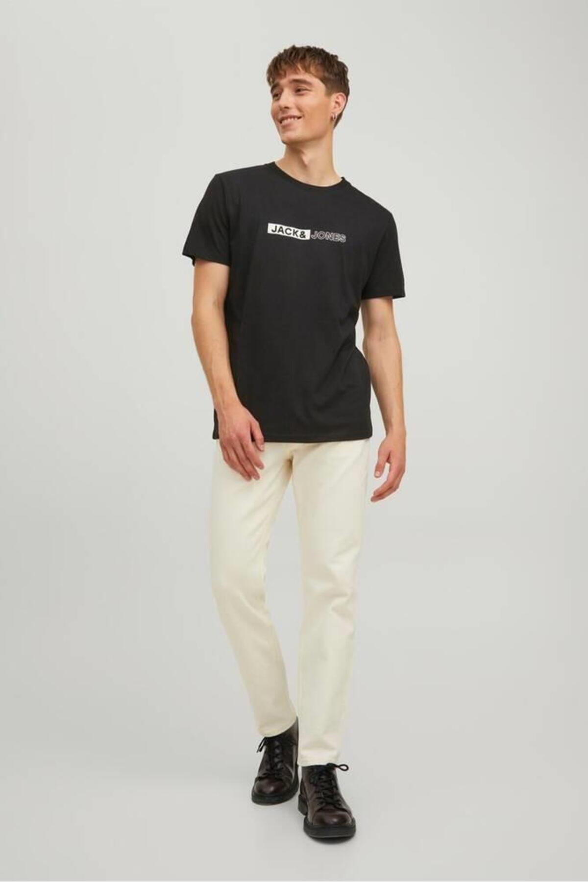 تیشرت مردانه مشکی جک اند جونز | 3YETSBS34396SIY اورجینال - تصویر 4