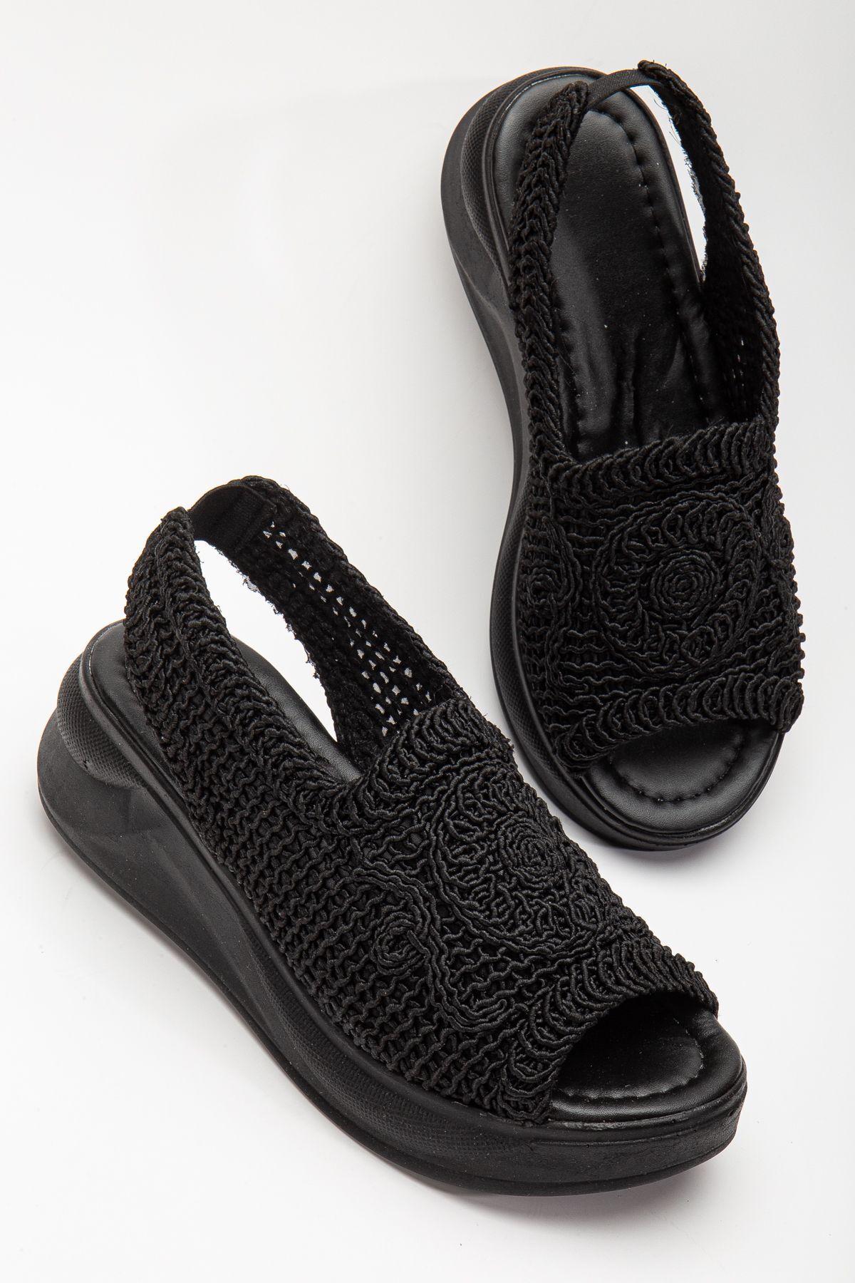 صندل زنانه مشکی SUİNS SHOES | MANDY19265 اورجینال - تصویر 2