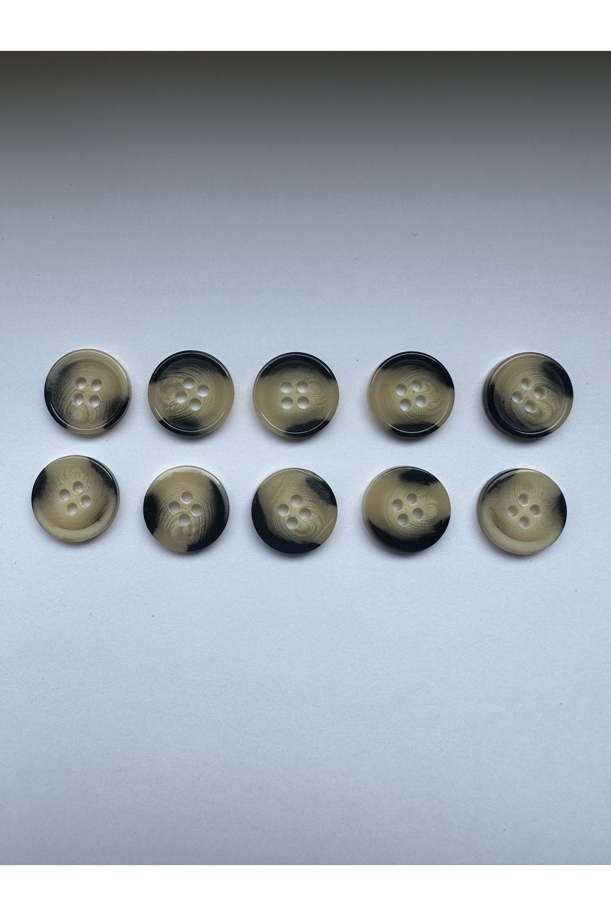 aensia-Camel Brown Black Marble Marble Pattern Design Button Plain Polyester Button 24 Size Button-10 Pack 2