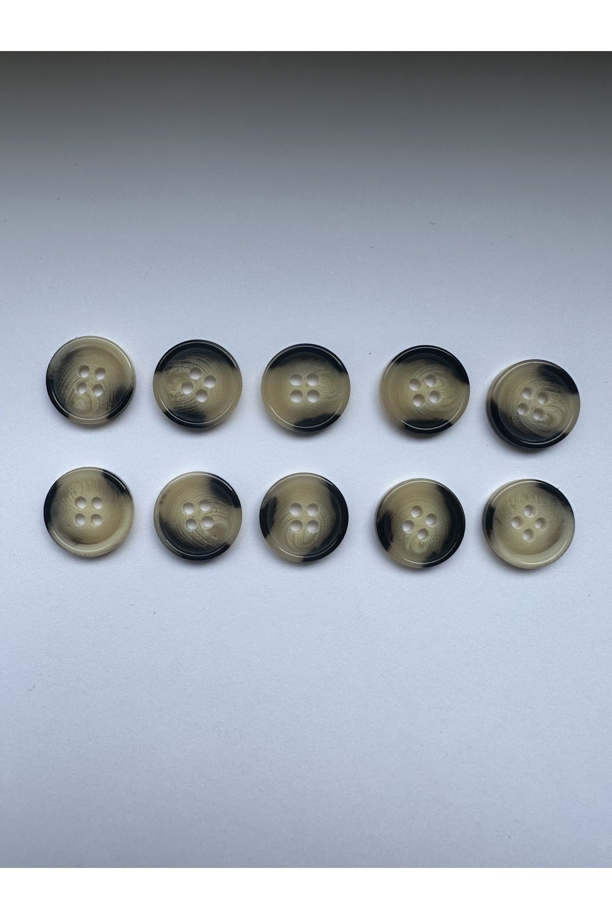aensia-Camel Brown Black Marble Marble Pattern Design Button Plain Polyester Button 24 Size Button-10 Pack 1