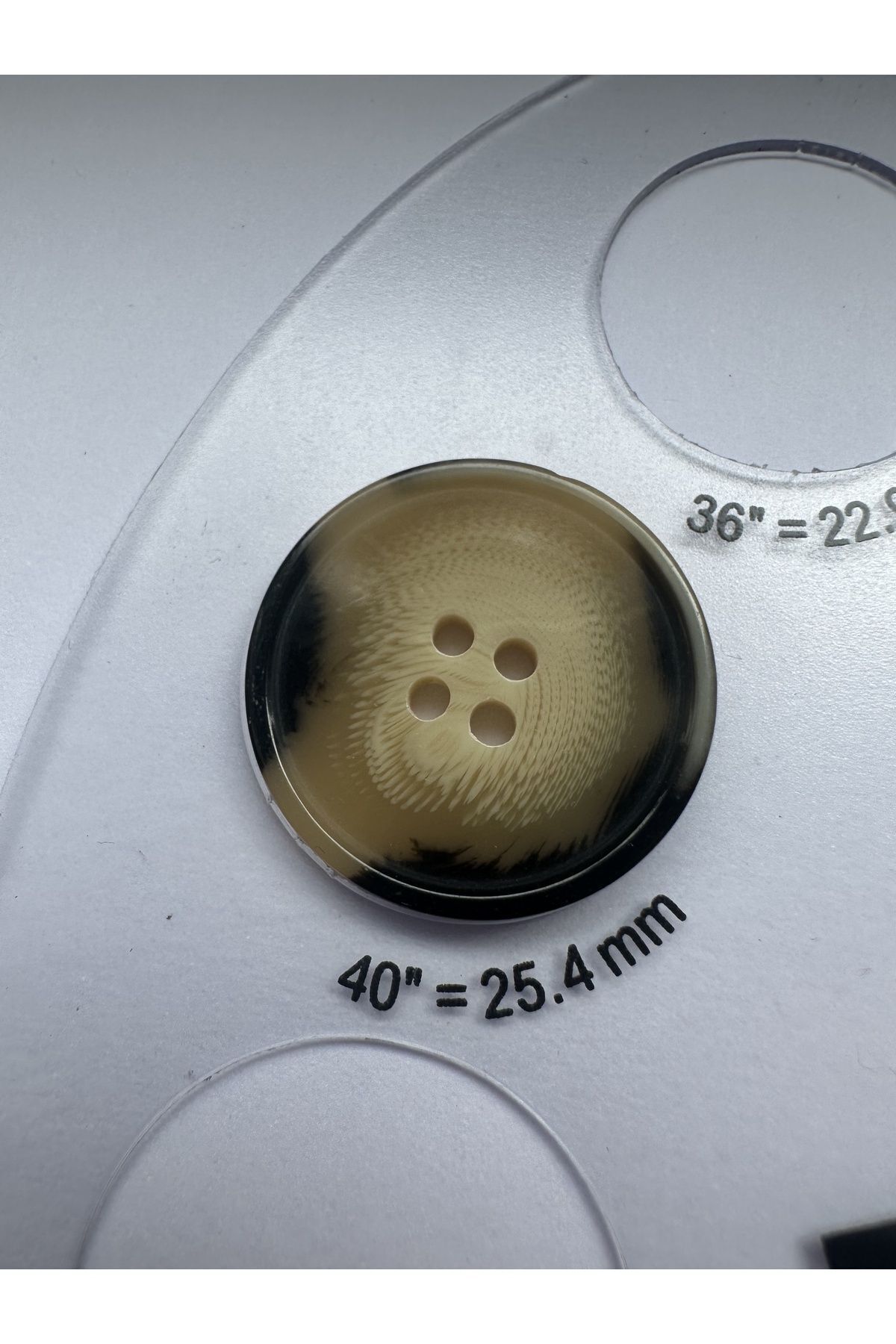 aensia-Camel Brown Black Marble Marble Pattern Design Button Plain Polyester Button 40 Size Buttons - Pack of 6 5