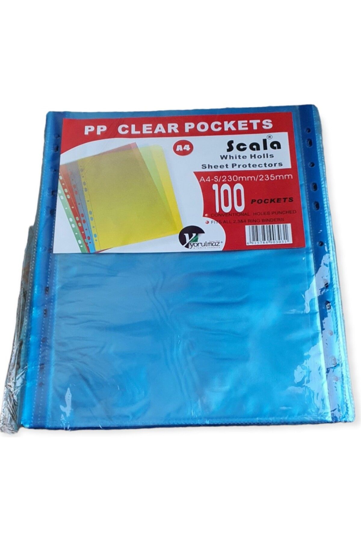 Polin-A4 Thin Bag File - Transparent Color, Pack of 100 3